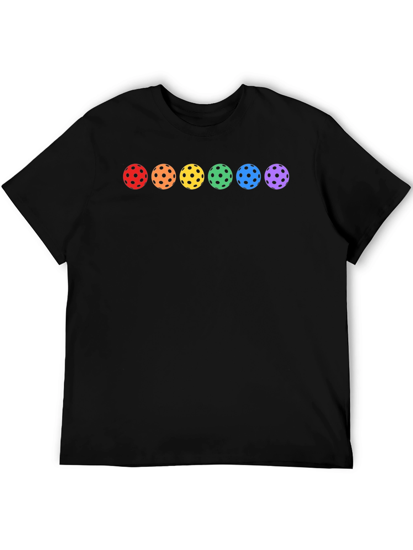 Rainbow Pickleball Balls Graphic T-Shirt