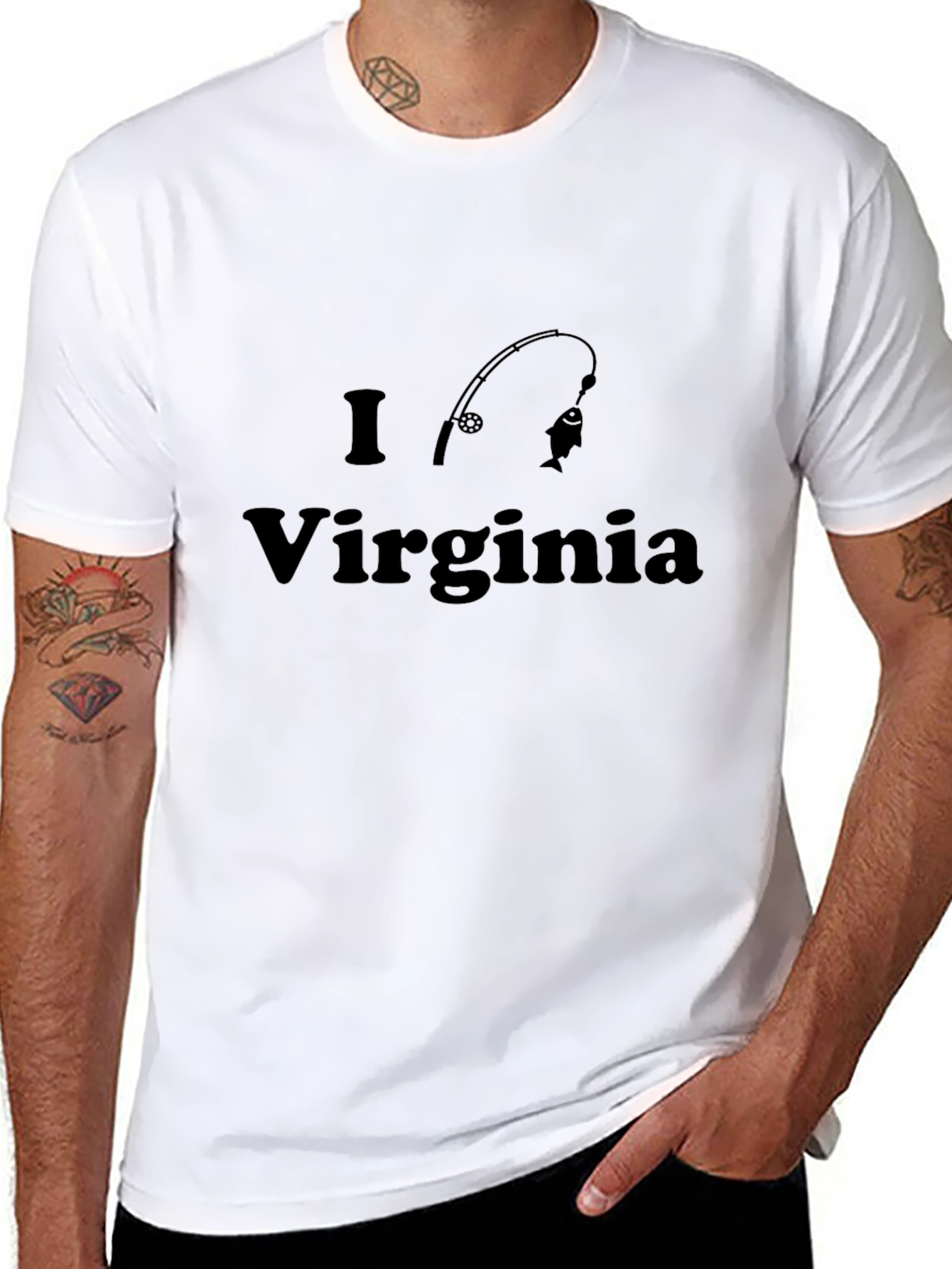 I Love Virginia Fishing T-Shirt