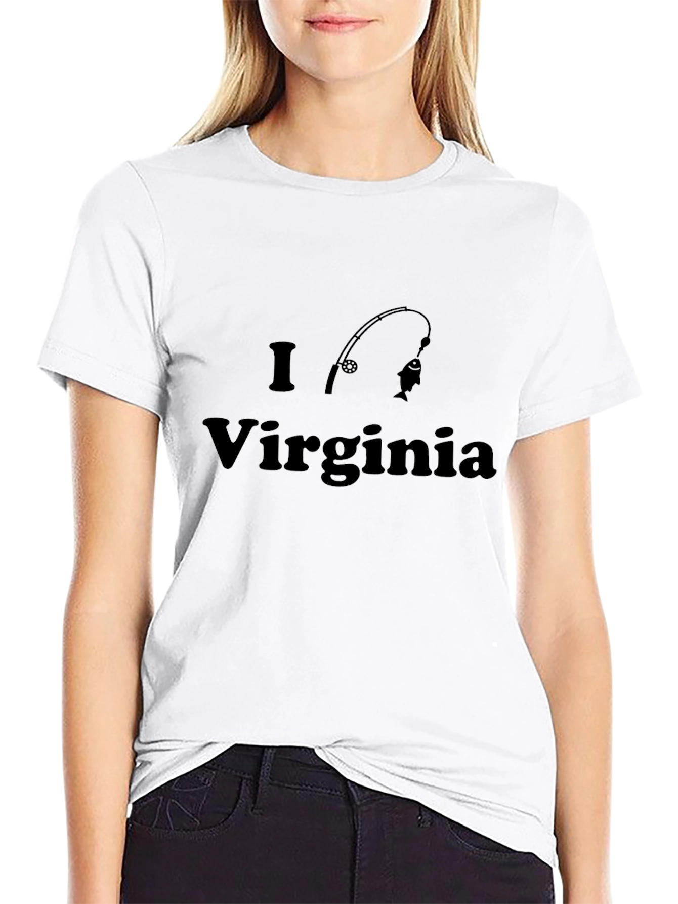 I Love Virginia Fishing T-Shirt