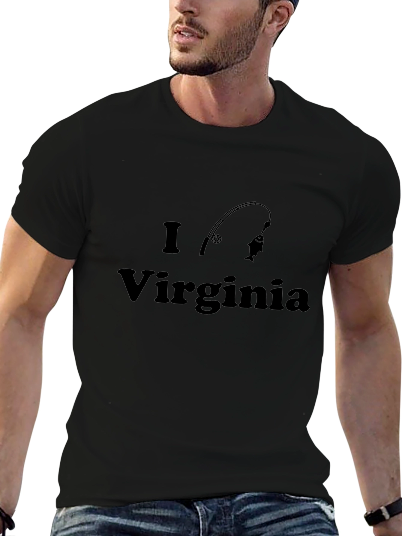 I Love Virginia Fishing T-Shirt