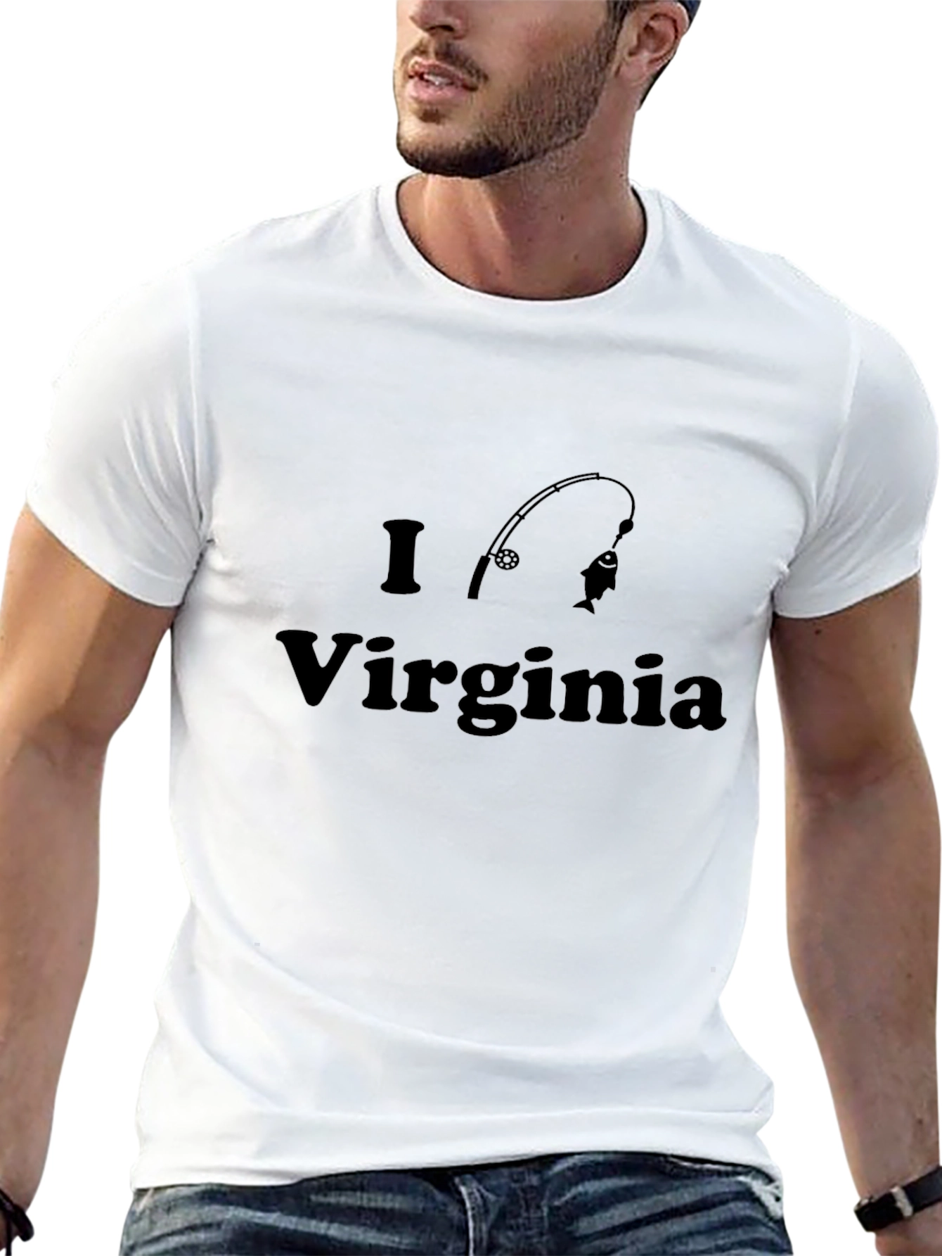 I Love Virginia Fishing T-Shirt