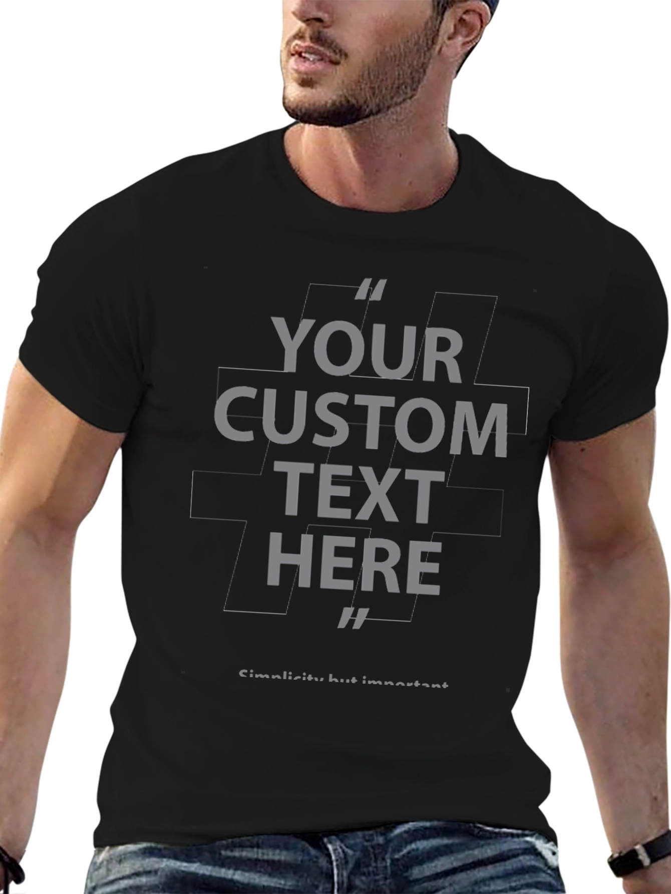 Custom Text T-Shirt - Personalized Design