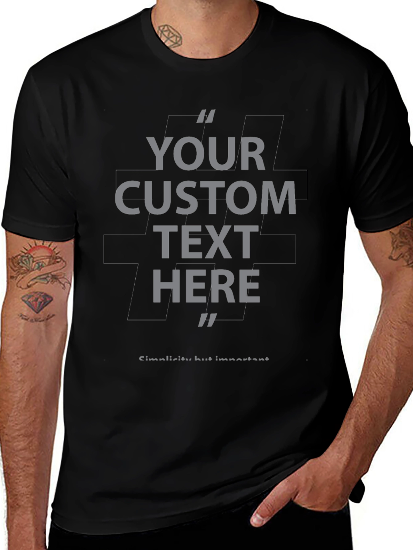 Custom Text T-Shirt - Personalized Design