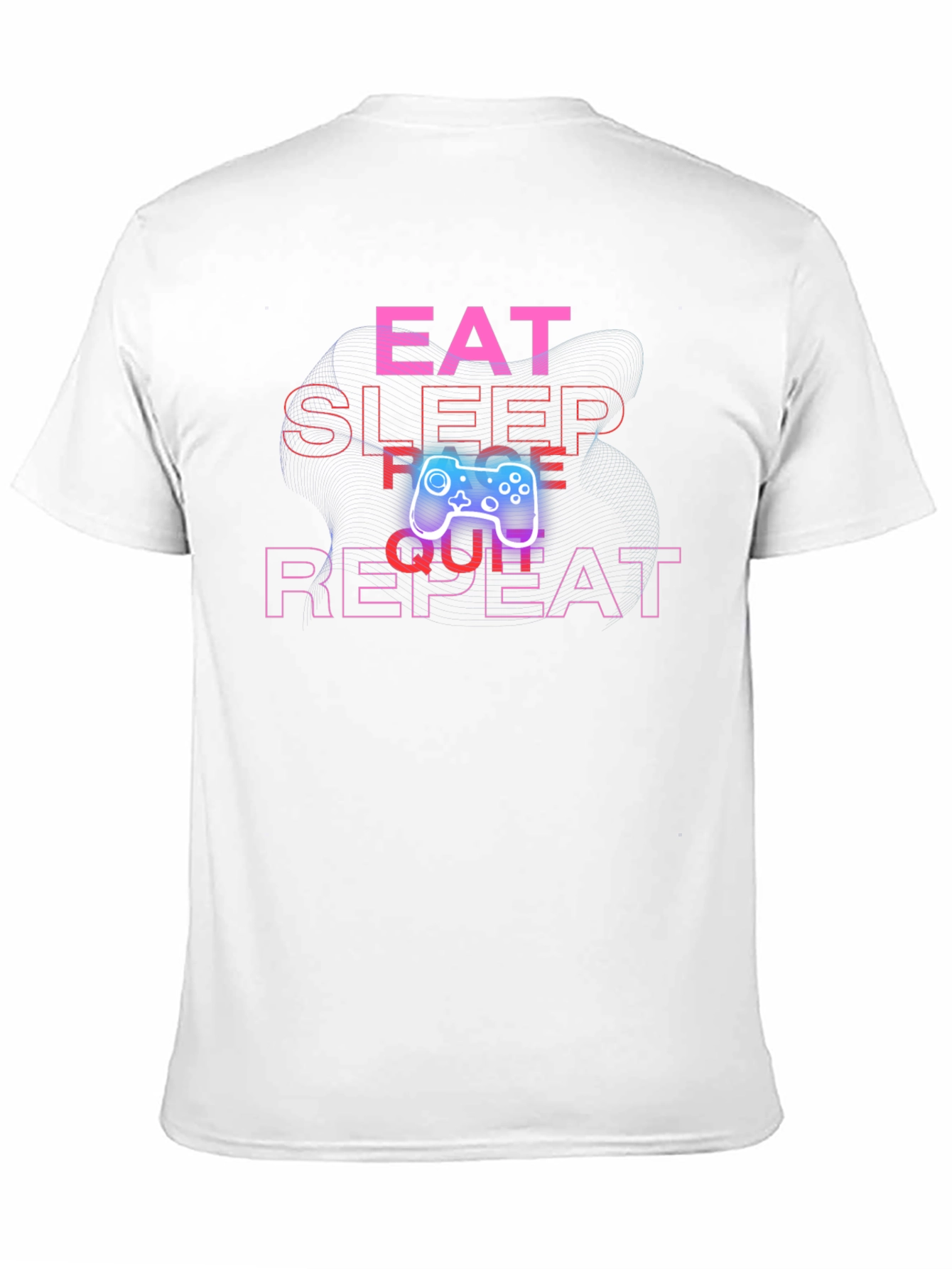 Eat Sleep Game Repeat Black Graphic Tee