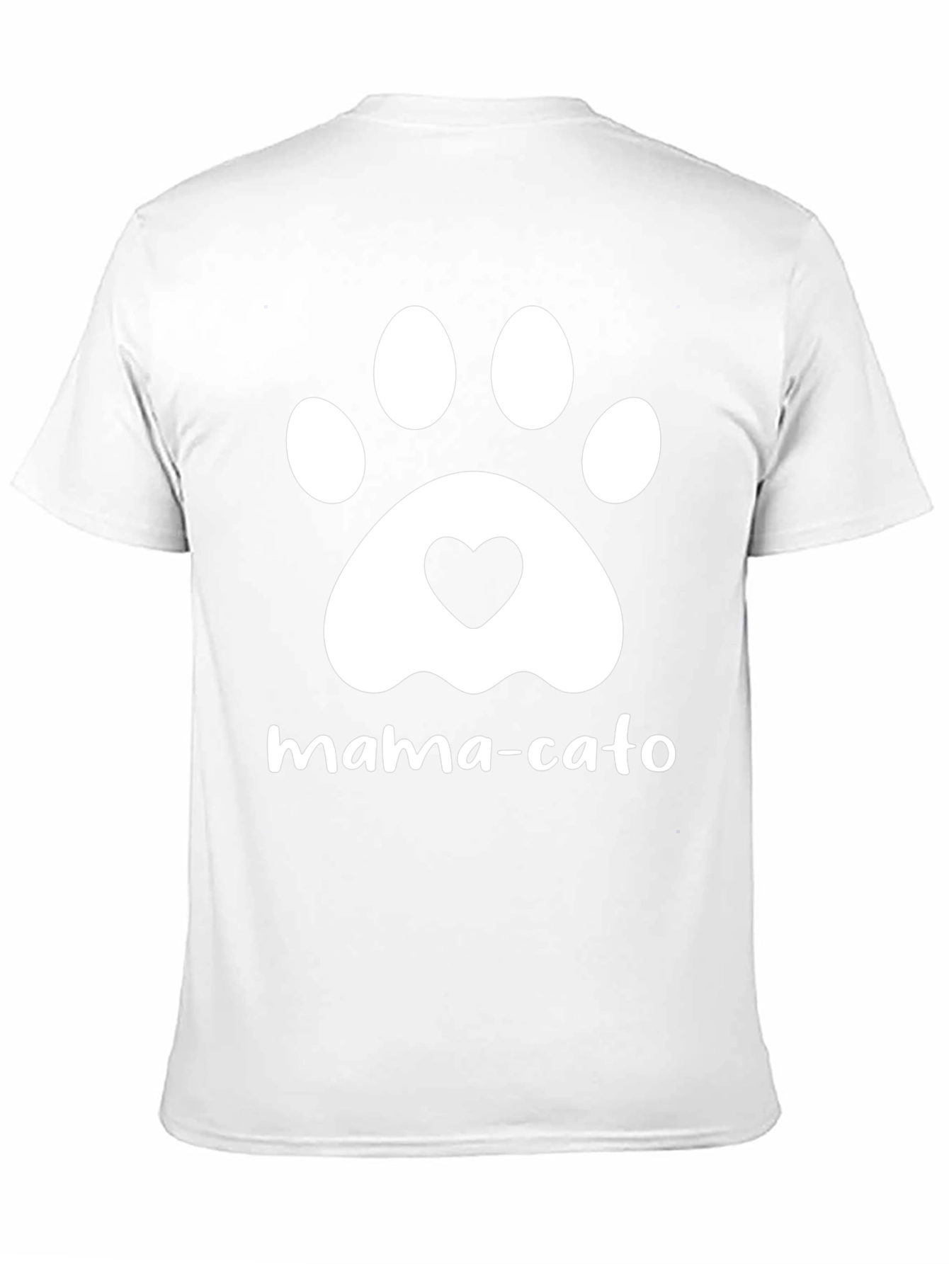 Mama-Cato T-Shirt - Cat Paw Heart Graphic Tee