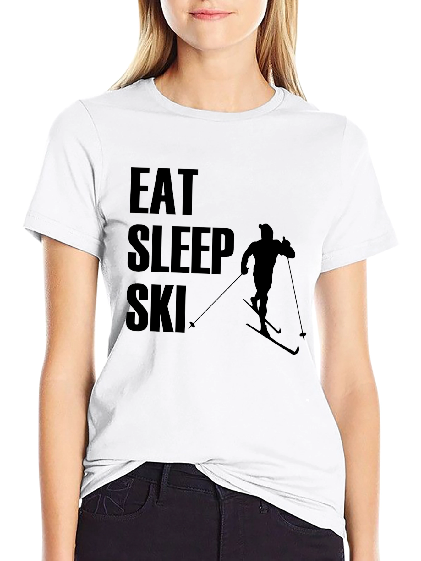 Eat Sleep Ski T-Shirt - Winter Sports Apparel