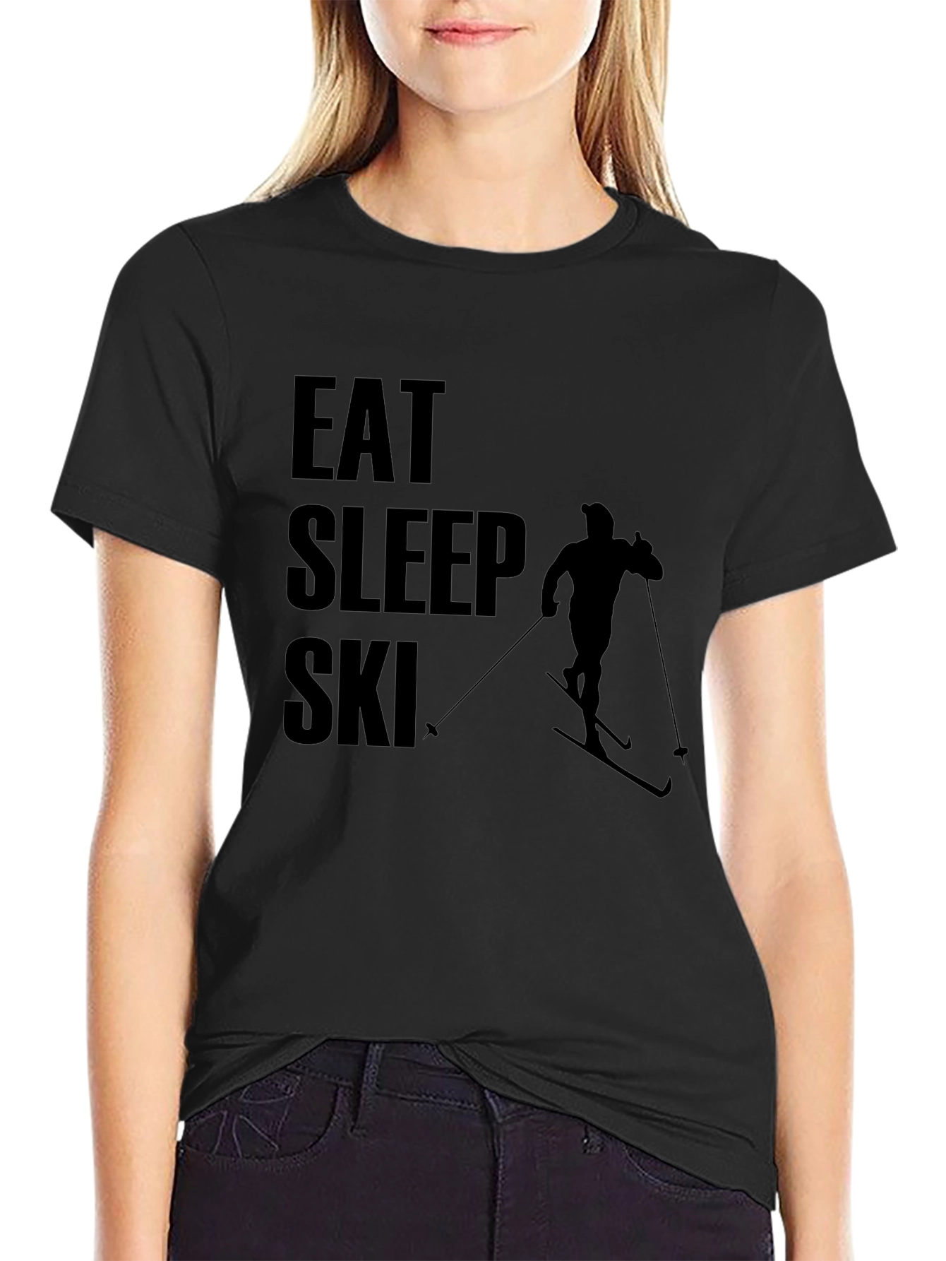 Eat Sleep Ski T-Shirt - Winter Sports Apparel