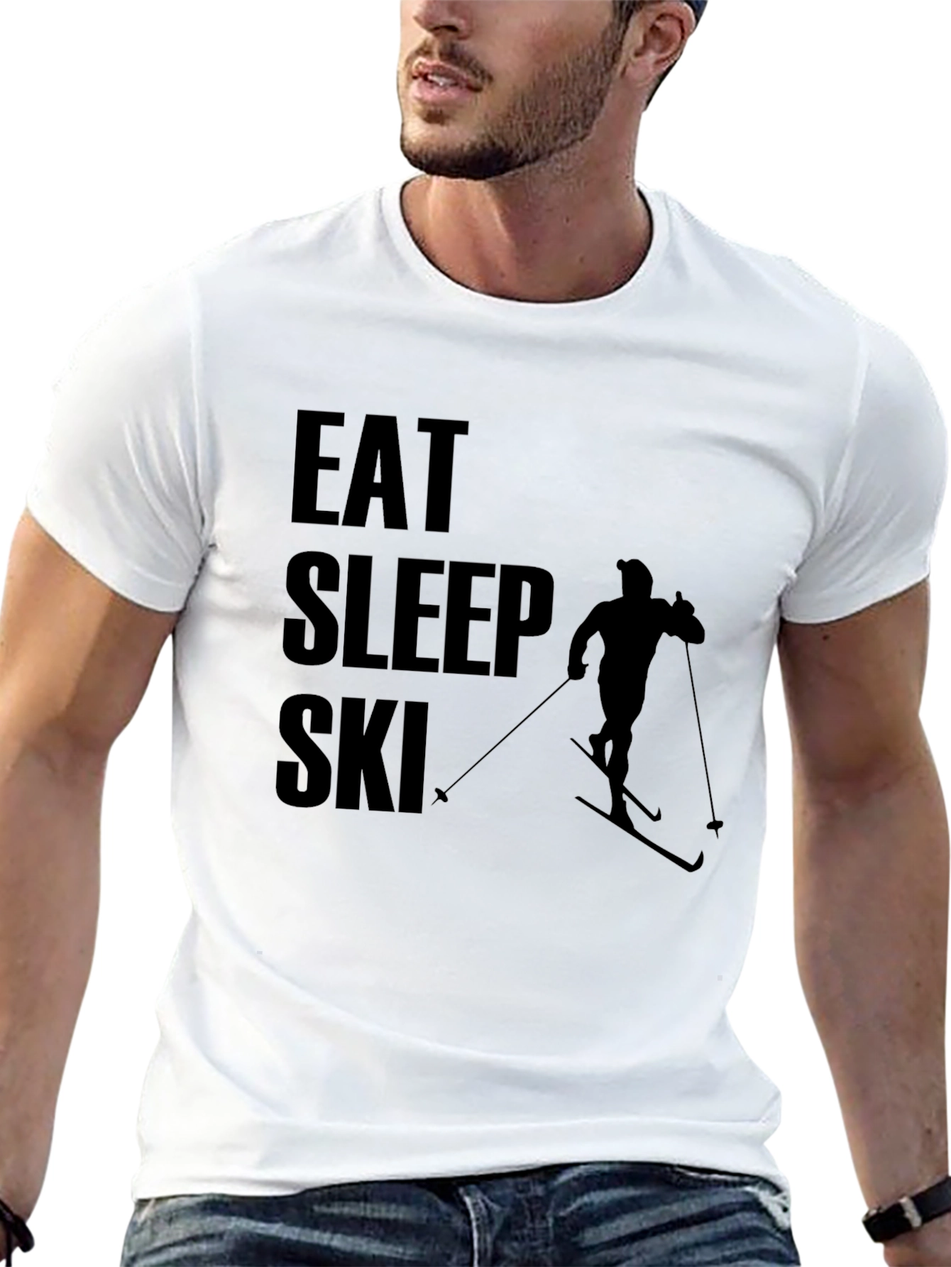 Eat Sleep Ski T-Shirt - Winter Sports Apparel