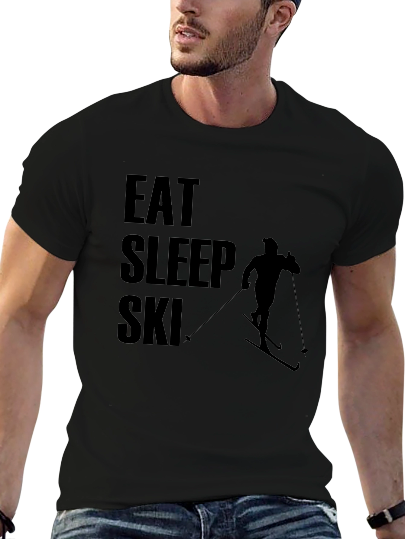Eat Sleep Ski T-Shirt - Winter Sports Apparel