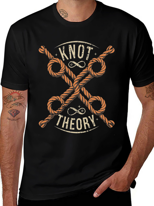 Knot Theory Graphic Tee - Nautical Rope Design