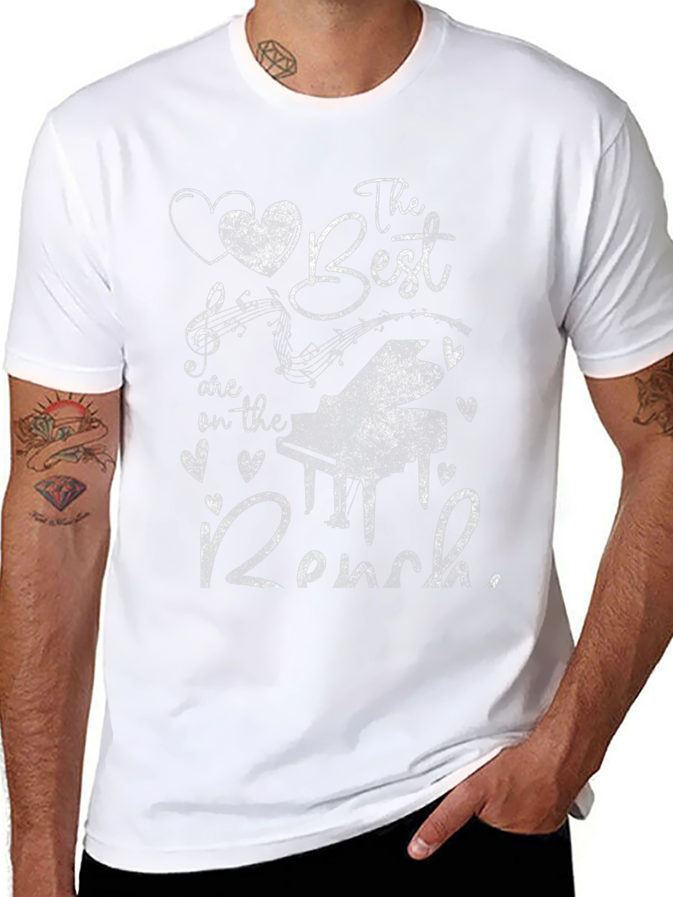 Piano Bench T-Shirt: The Best Are On The Bench