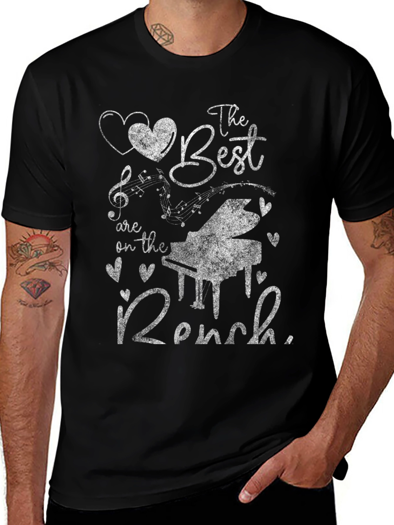 Piano Bench T-Shirt: The Best Are On The Bench