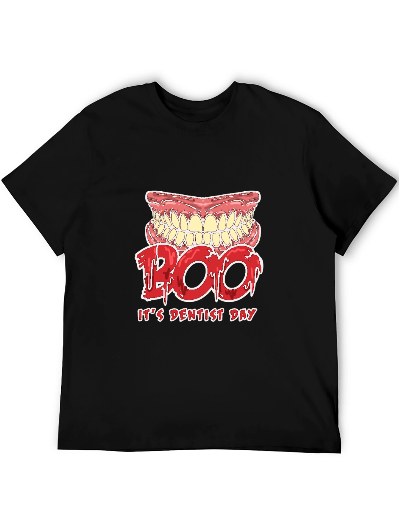 Dentist Day T-Shirt Boo Scary Teeth Design