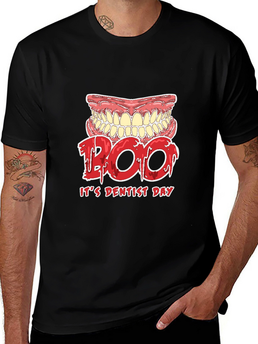 Dentist Day T-Shirt Boo Scary Teeth Design