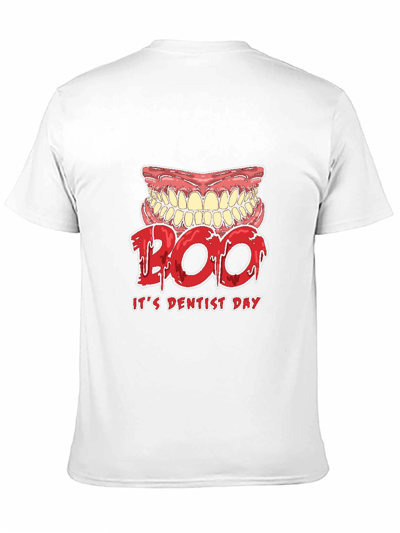 Dentist Day T-Shirt Boo Scary Teeth Design