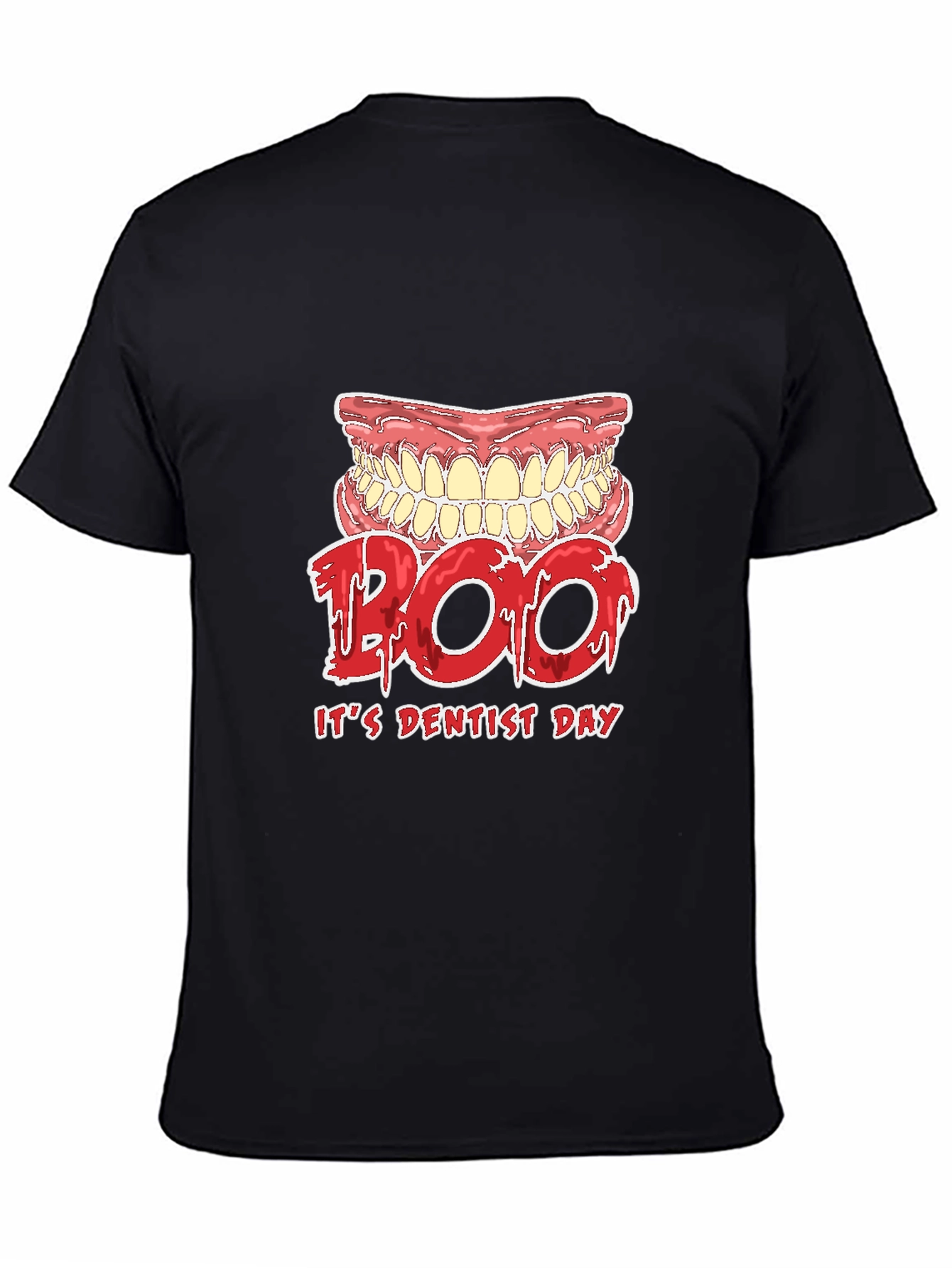 Dentist Day T-Shirt Boo Scary Teeth Design