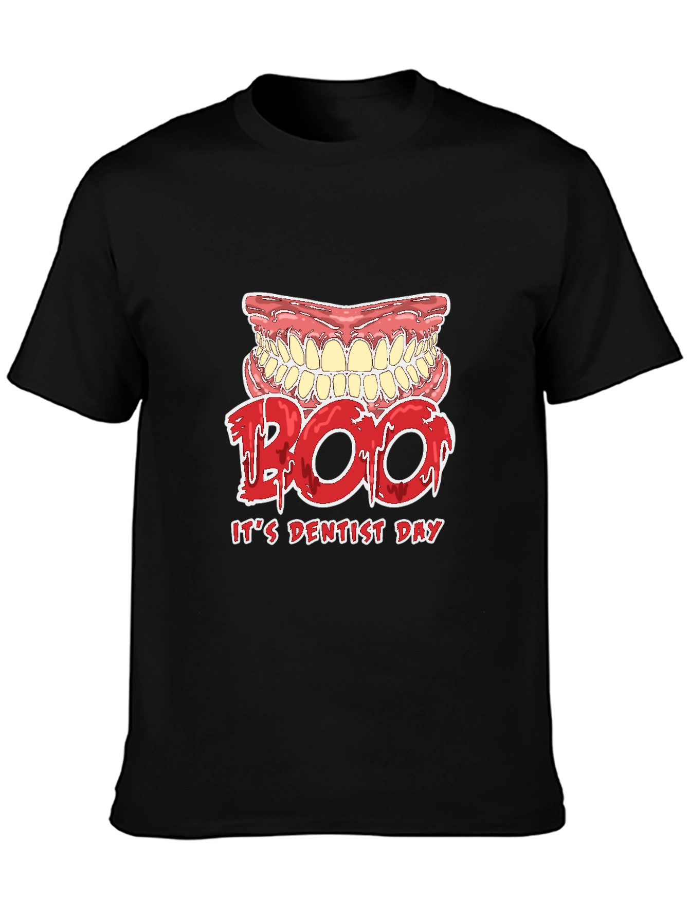 Dentist Day T-Shirt Boo Scary Teeth Design