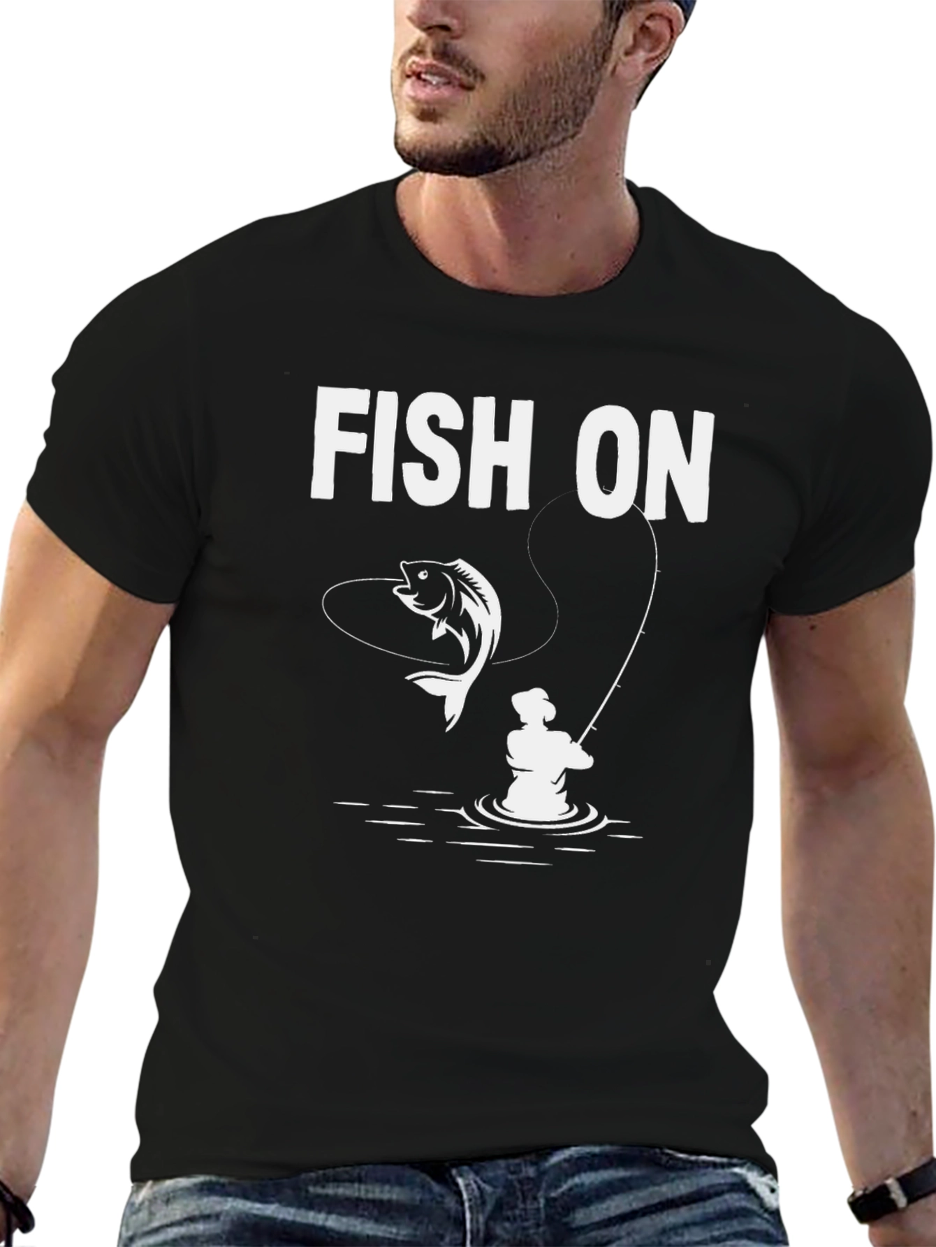 Fish On Graphic T-Shirt - Fishing Enthusiast Tee