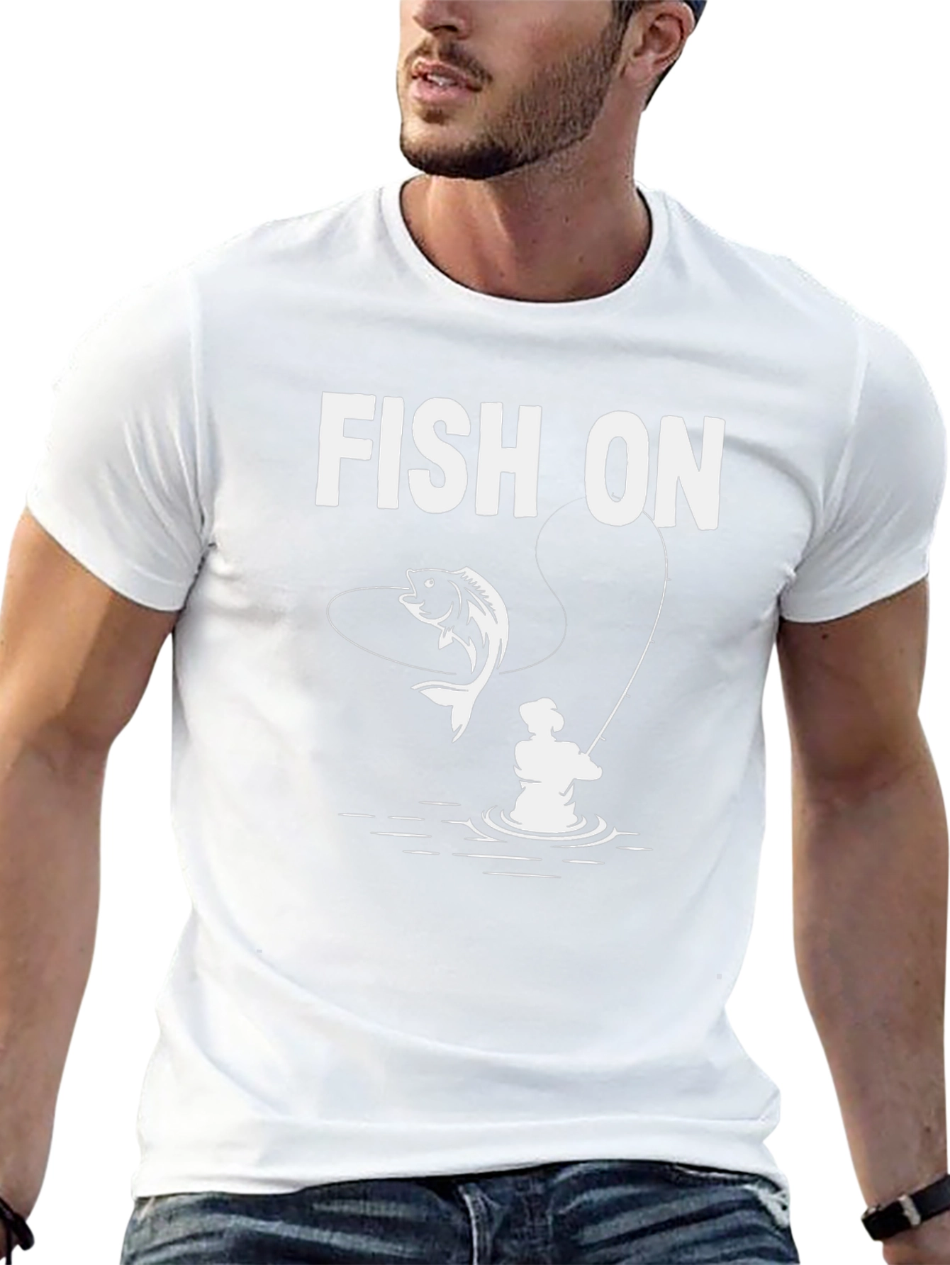 Fish On Graphic T-Shirt - Fishing Enthusiast Tee