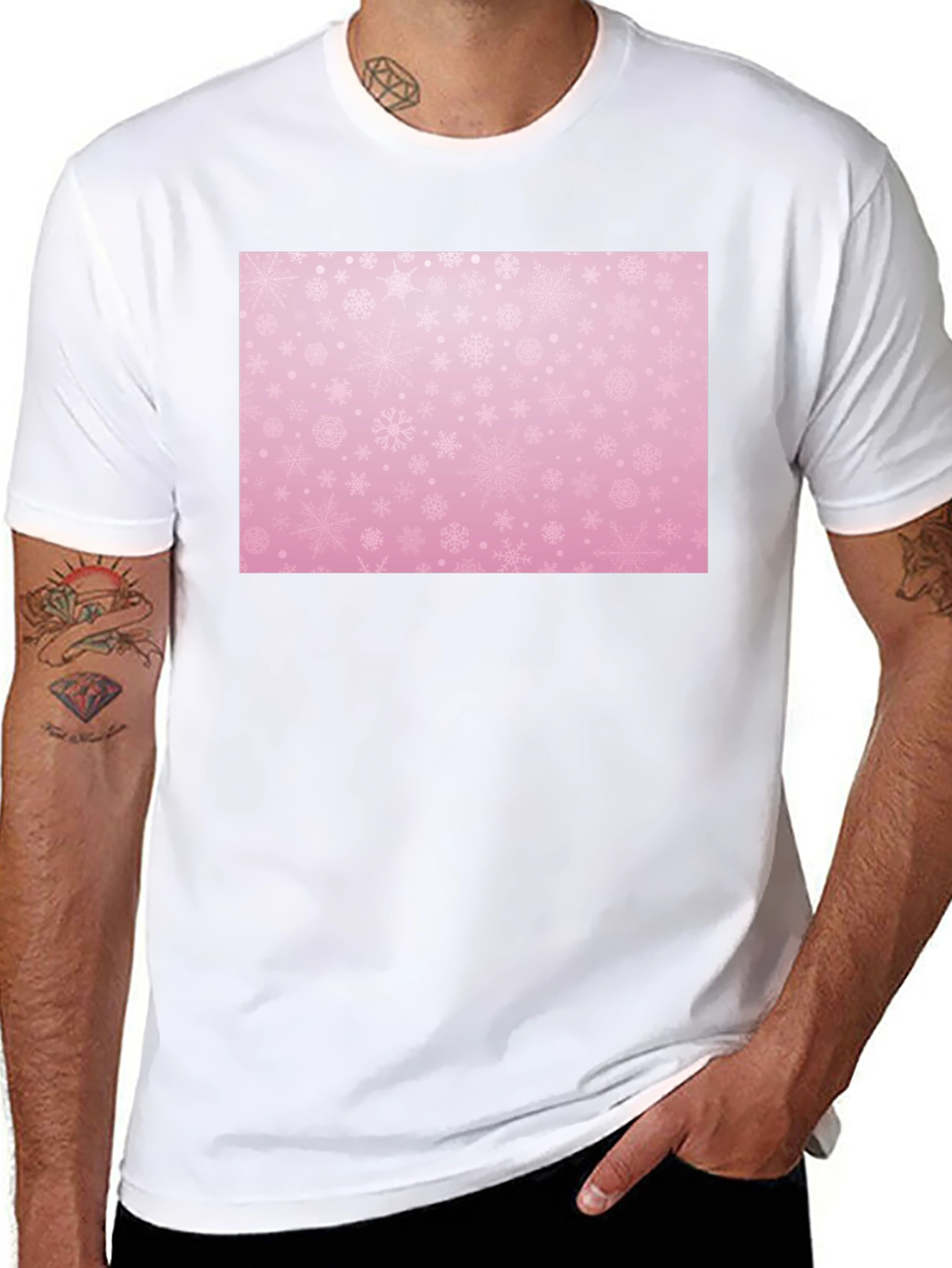 Snowflake Patterned T-Shirt