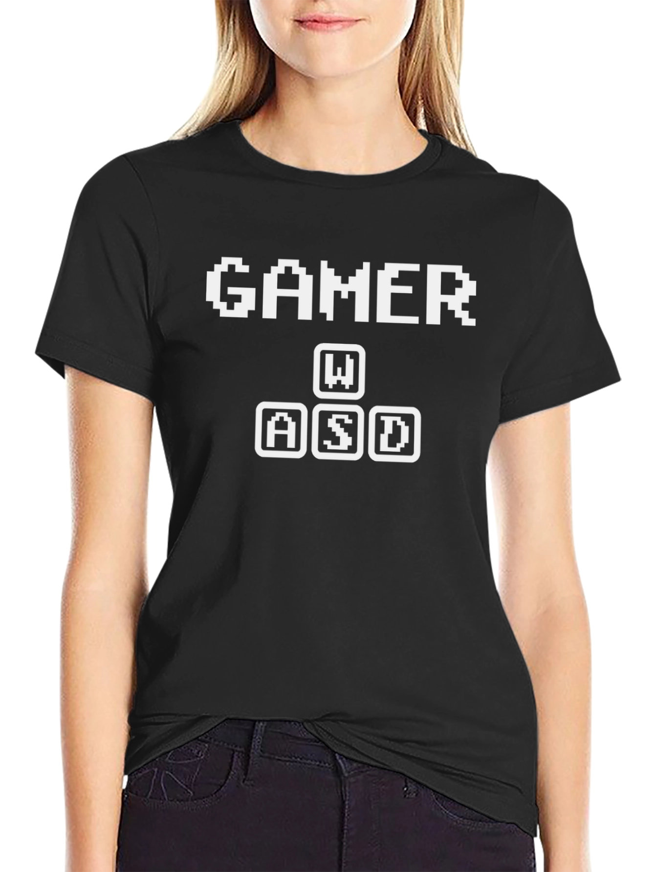 Gamer W/A/S/D Graphic Tee - Pixelated Style