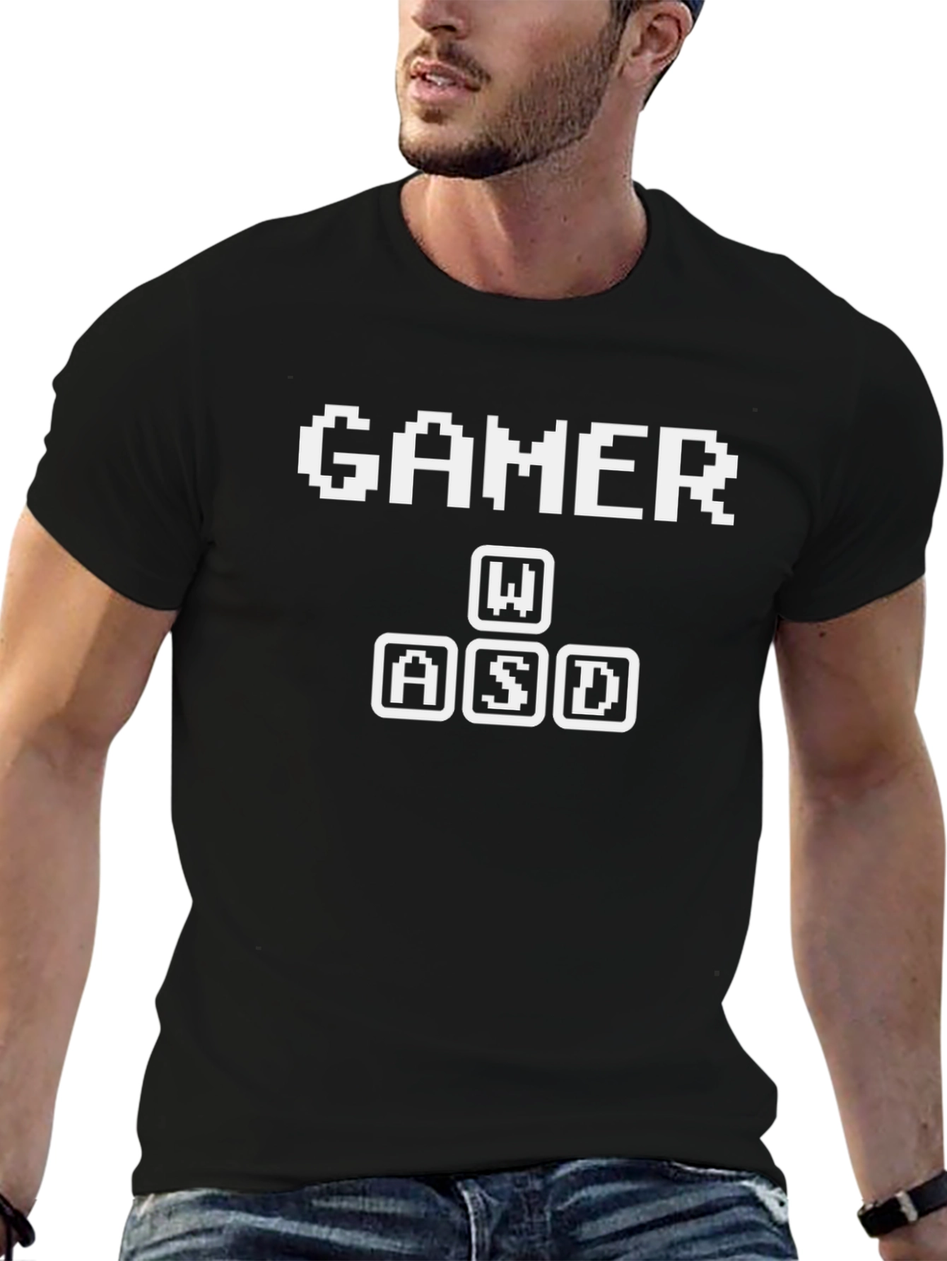 Gamer W/A/S/D Graphic Tee - Pixelated Style