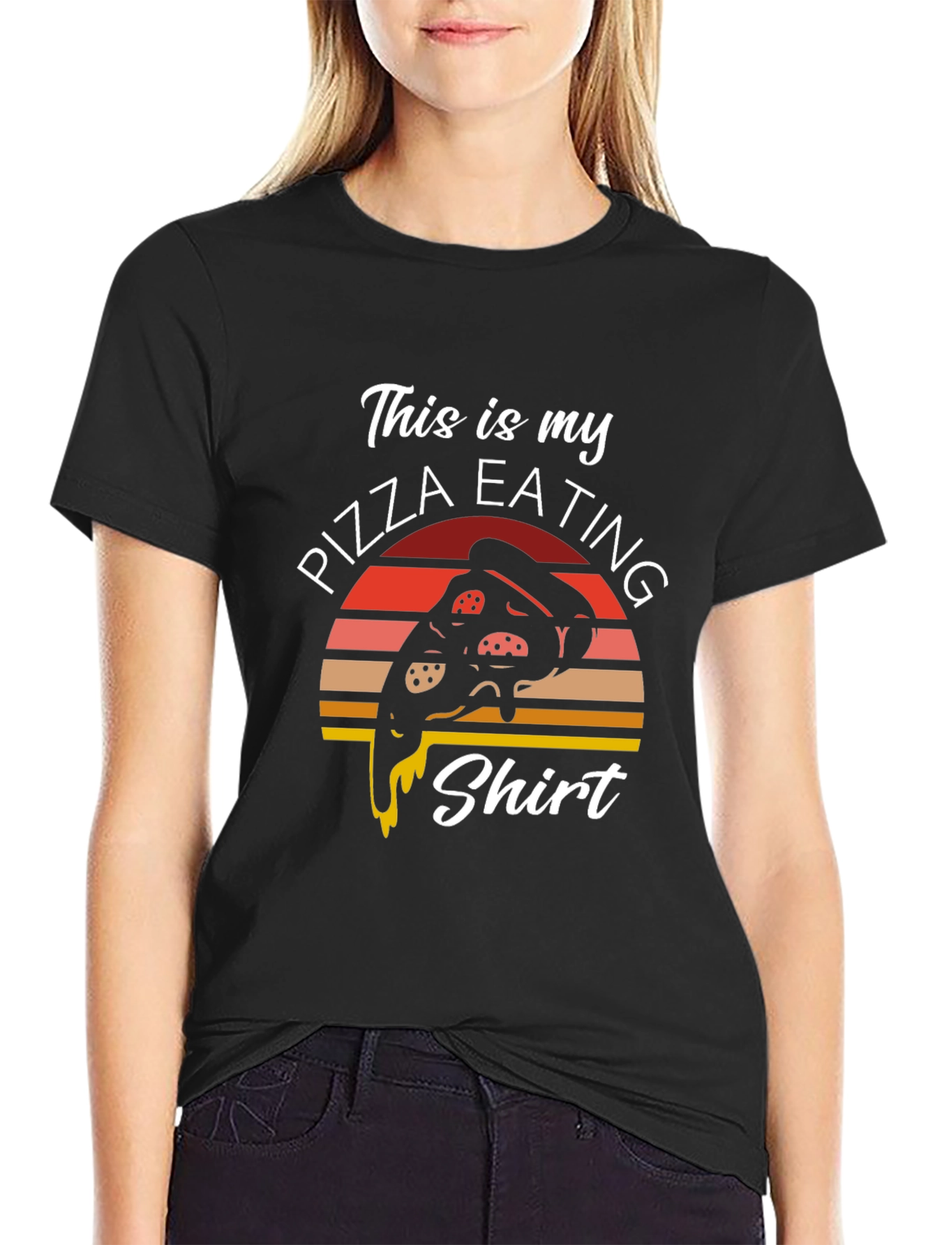 Pizza Eating Shirt - Funny Graphic Tee