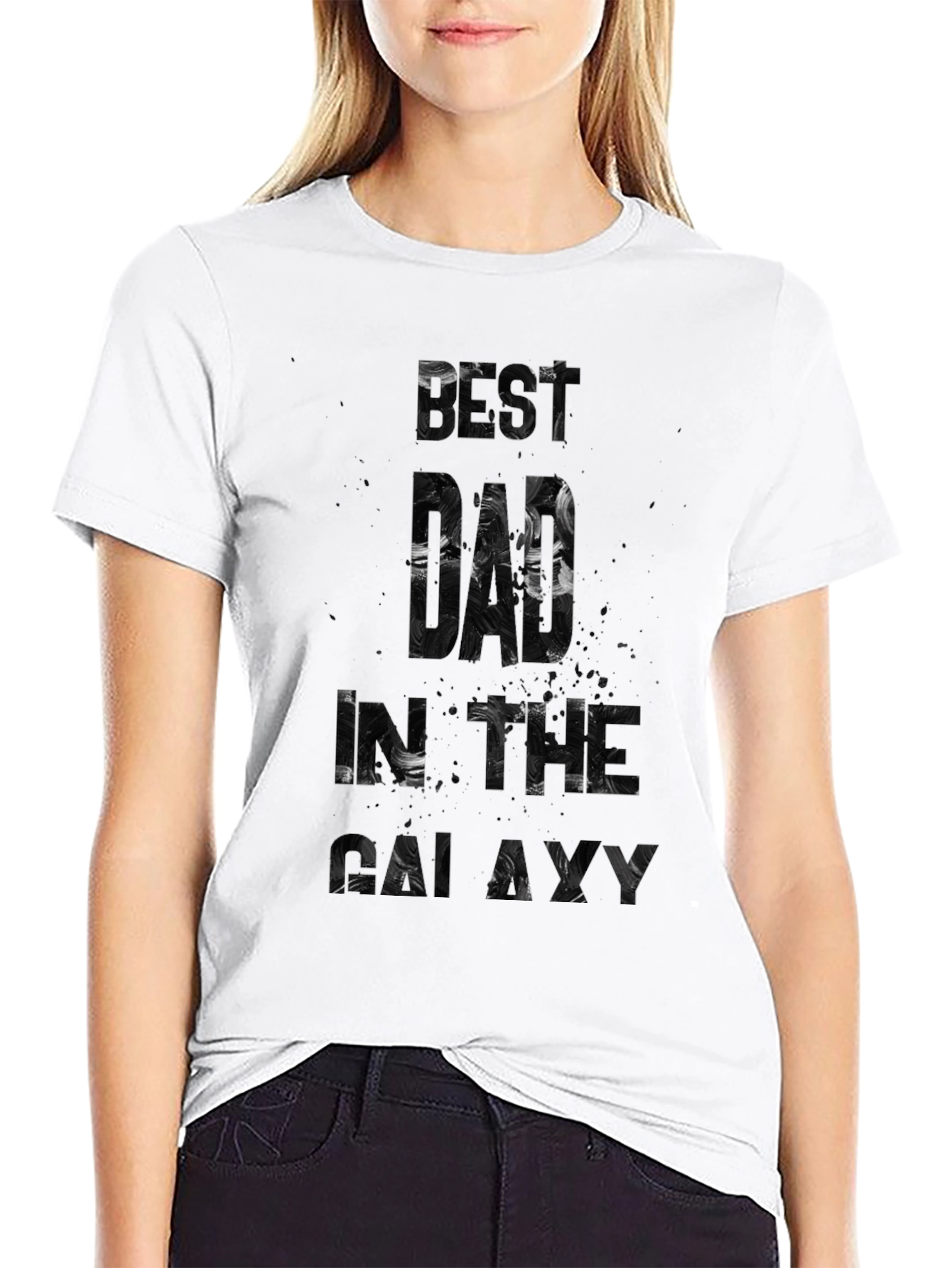 Best Dad in the Galaxy Black T-Shirt