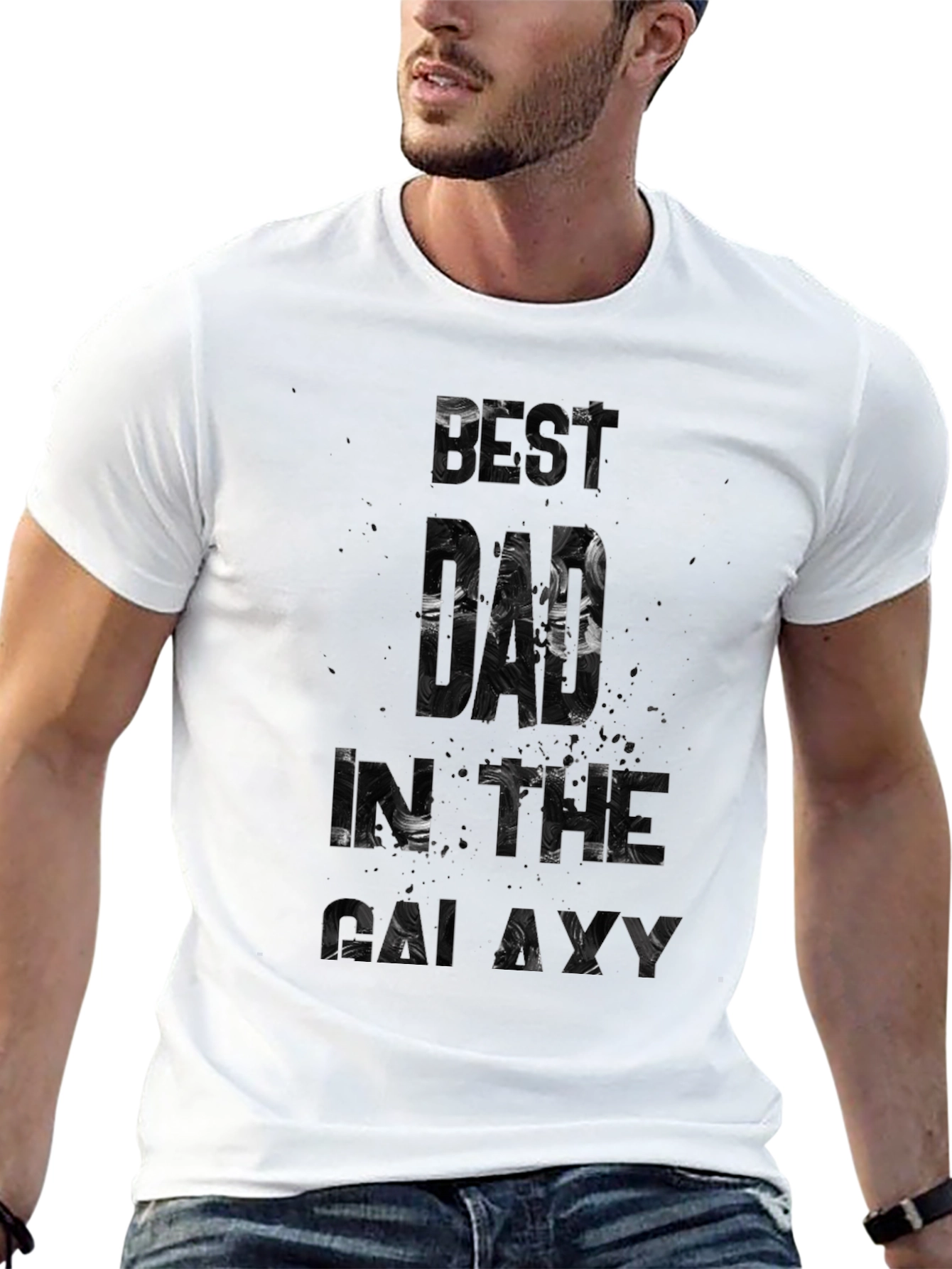 Best Dad in the Galaxy Black T-Shirt