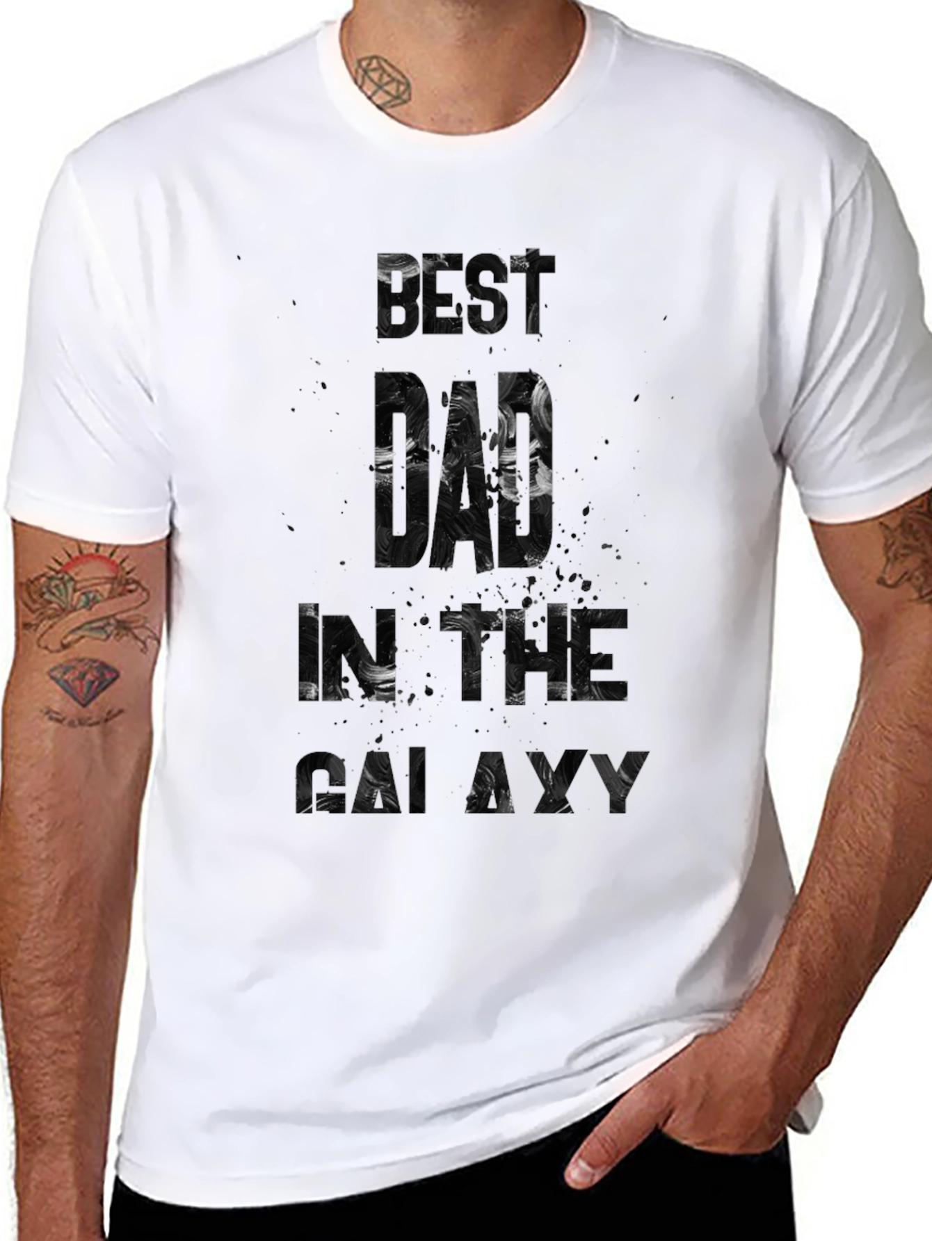 Best Dad in the Galaxy Black T-Shirt