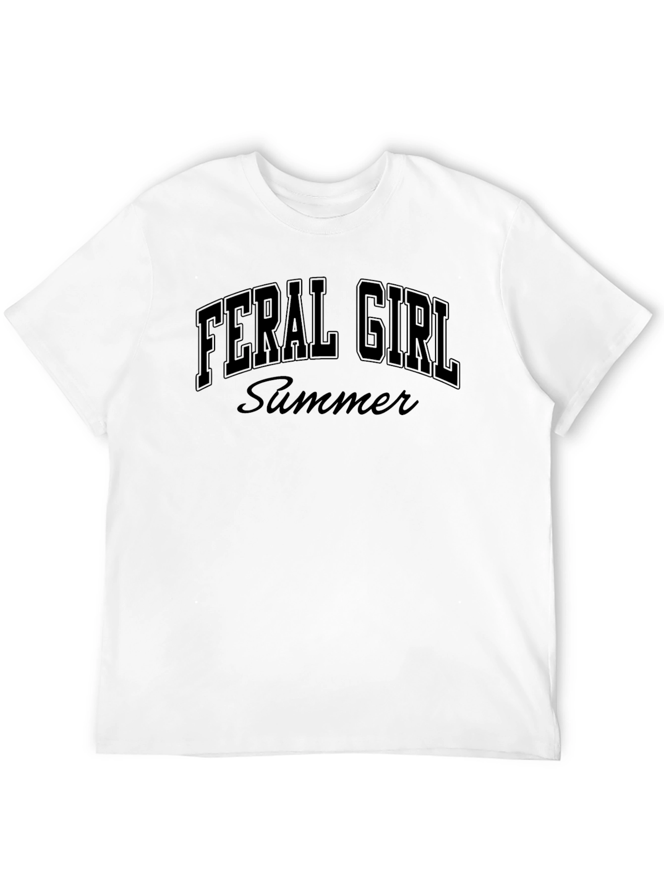 Feral Girl Summer Black T-Shirt