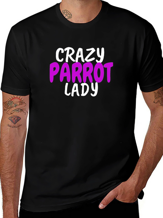Crazy Parrot Lady Graphic T-Shirt