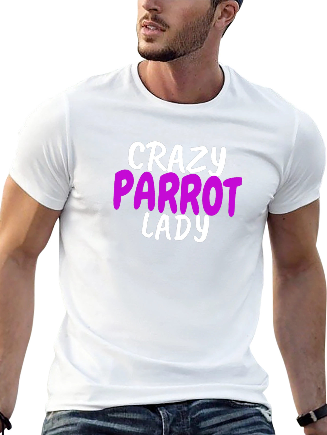 Crazy Parrot Lady Graphic T-Shirt
