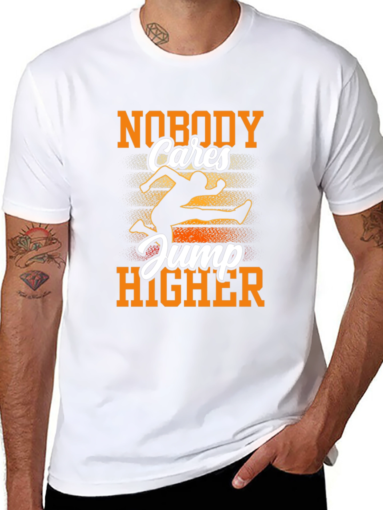Nobody Cares Jump Higher Graphic Tee