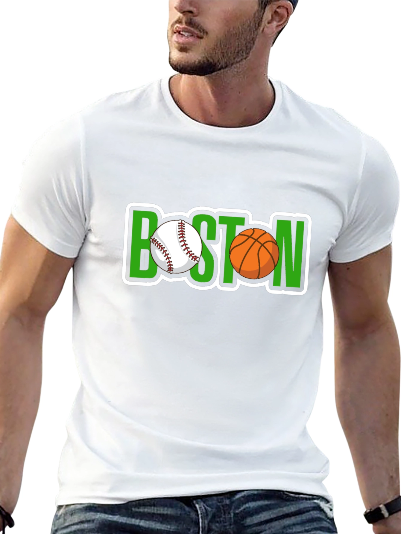 Boston Sports Fan T-Shirt: Baseball & Basketball Tee