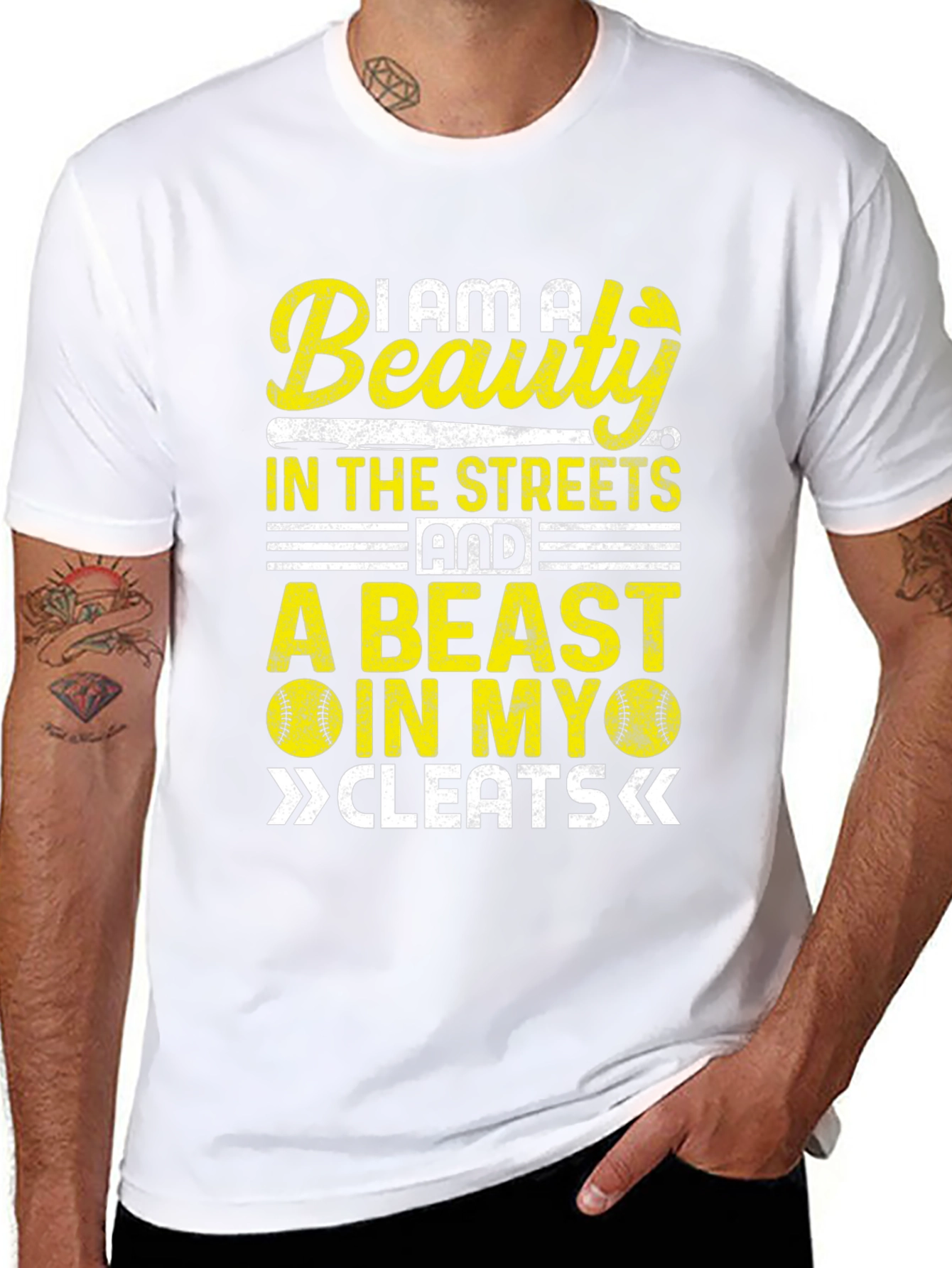 Beauty and Beast Baseball T-Shirt