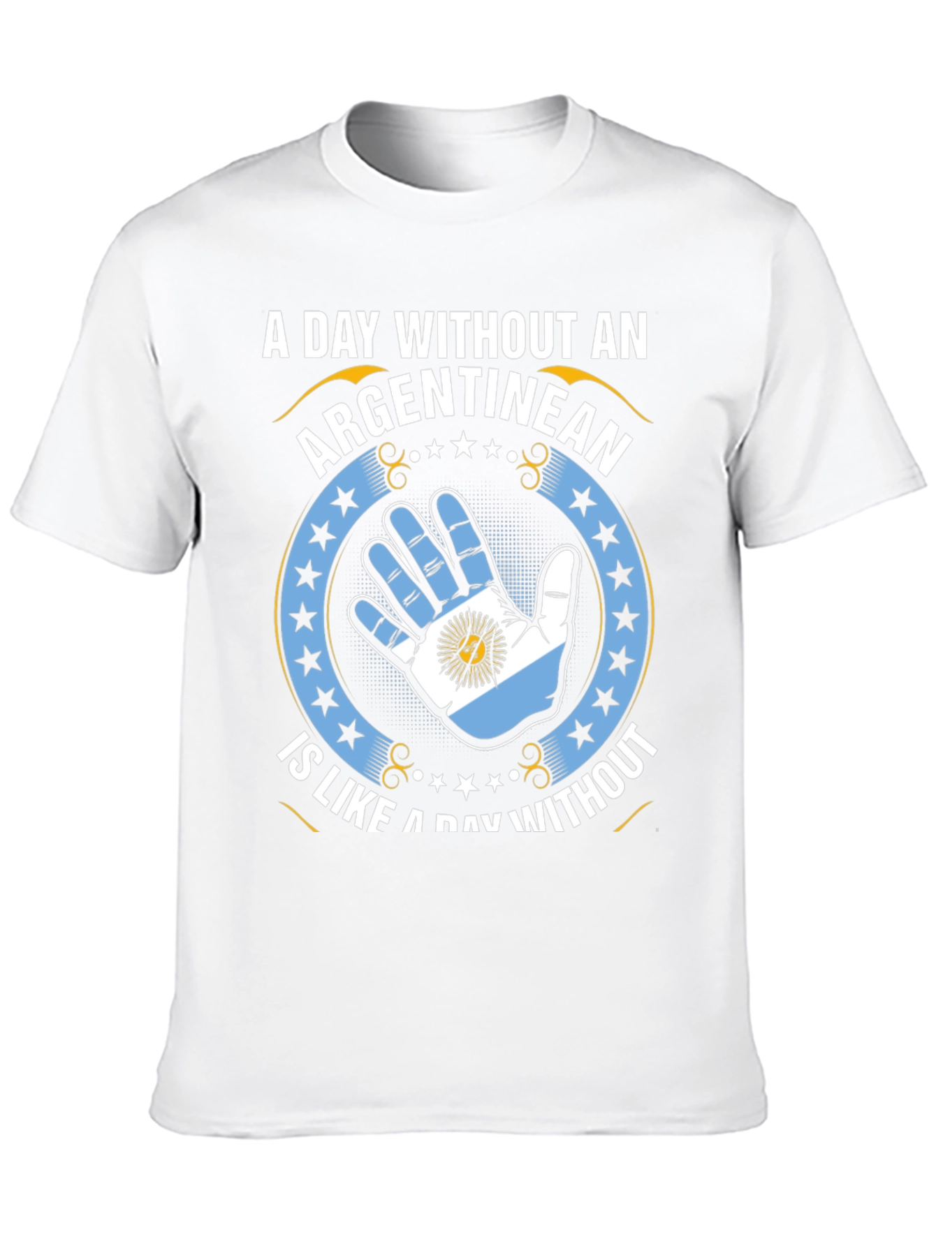Argentinean Pride T-Shirt - Hand Flag Design