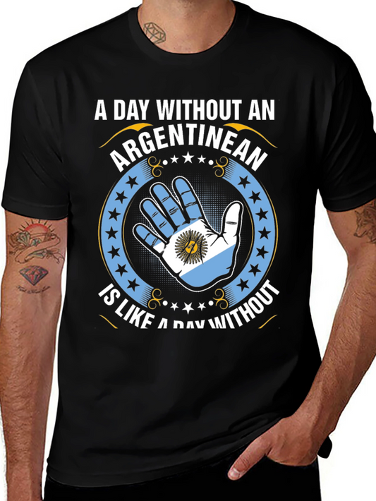 Argentinean Pride T-Shirt - Hand Flag Design