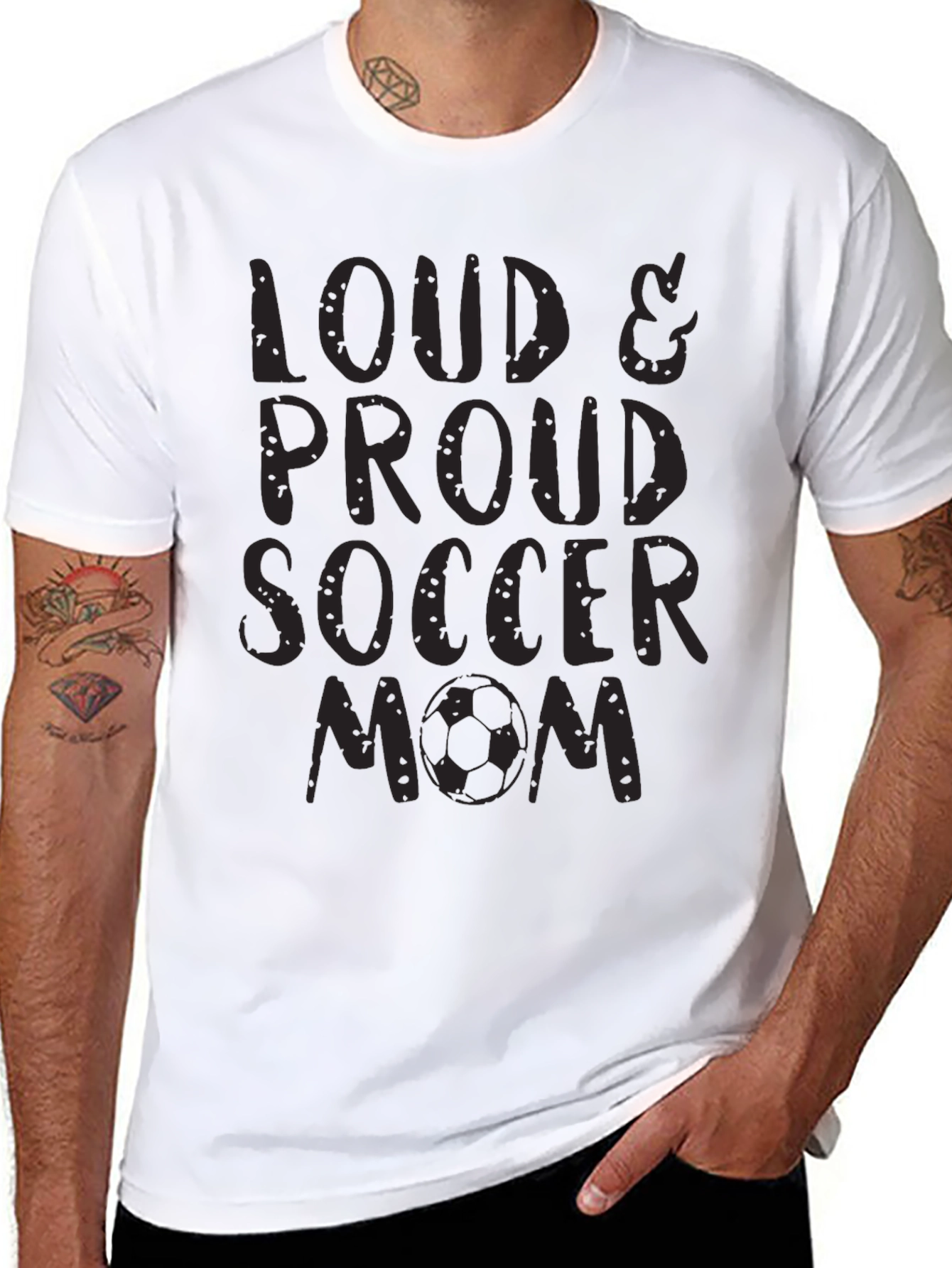 Loud & Proud Soccer Mom Black T-Shirt
