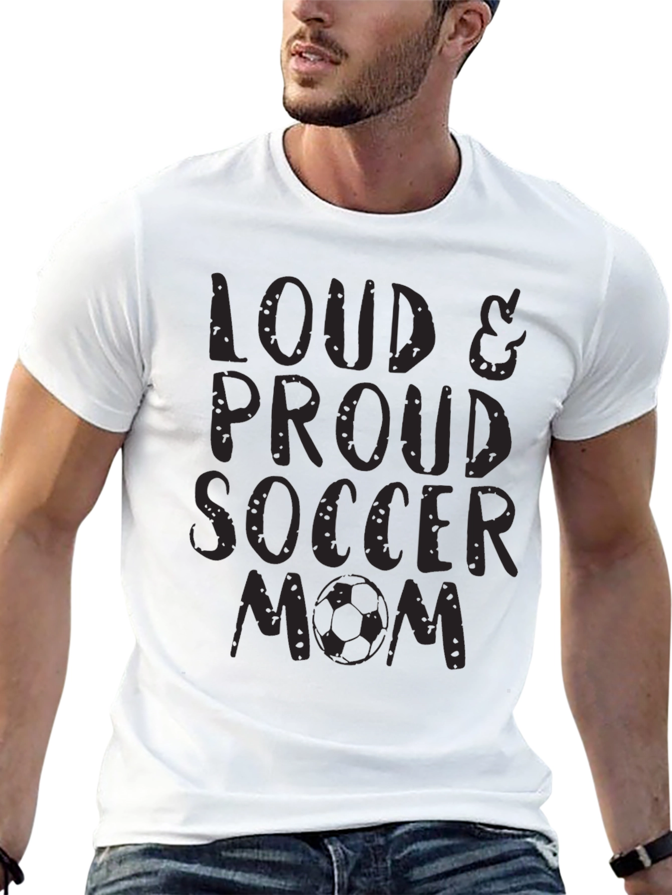 Loud & Proud Soccer Mom Black T-Shirt