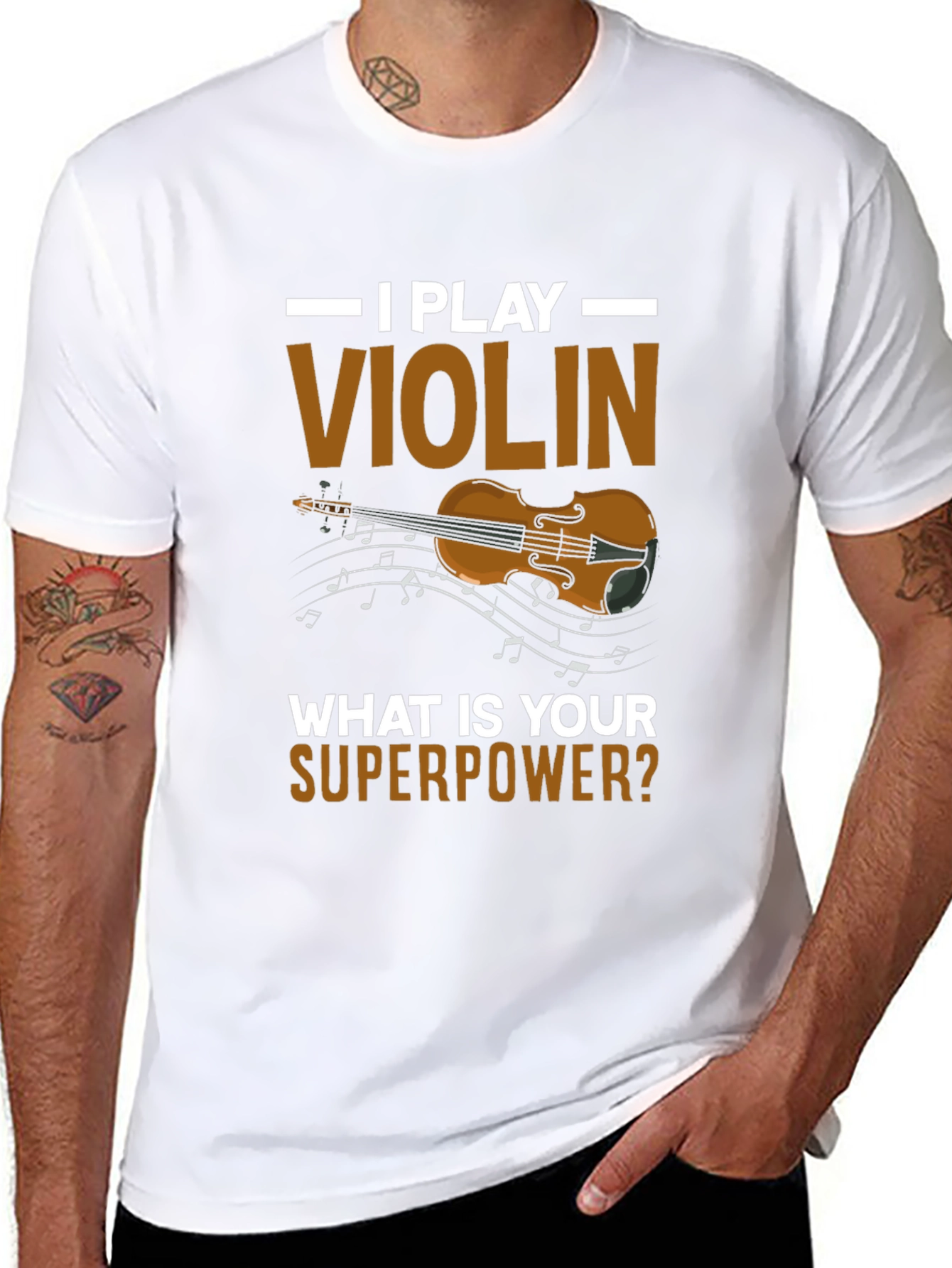 I Play Violin T-Shirt - Superpower Tee