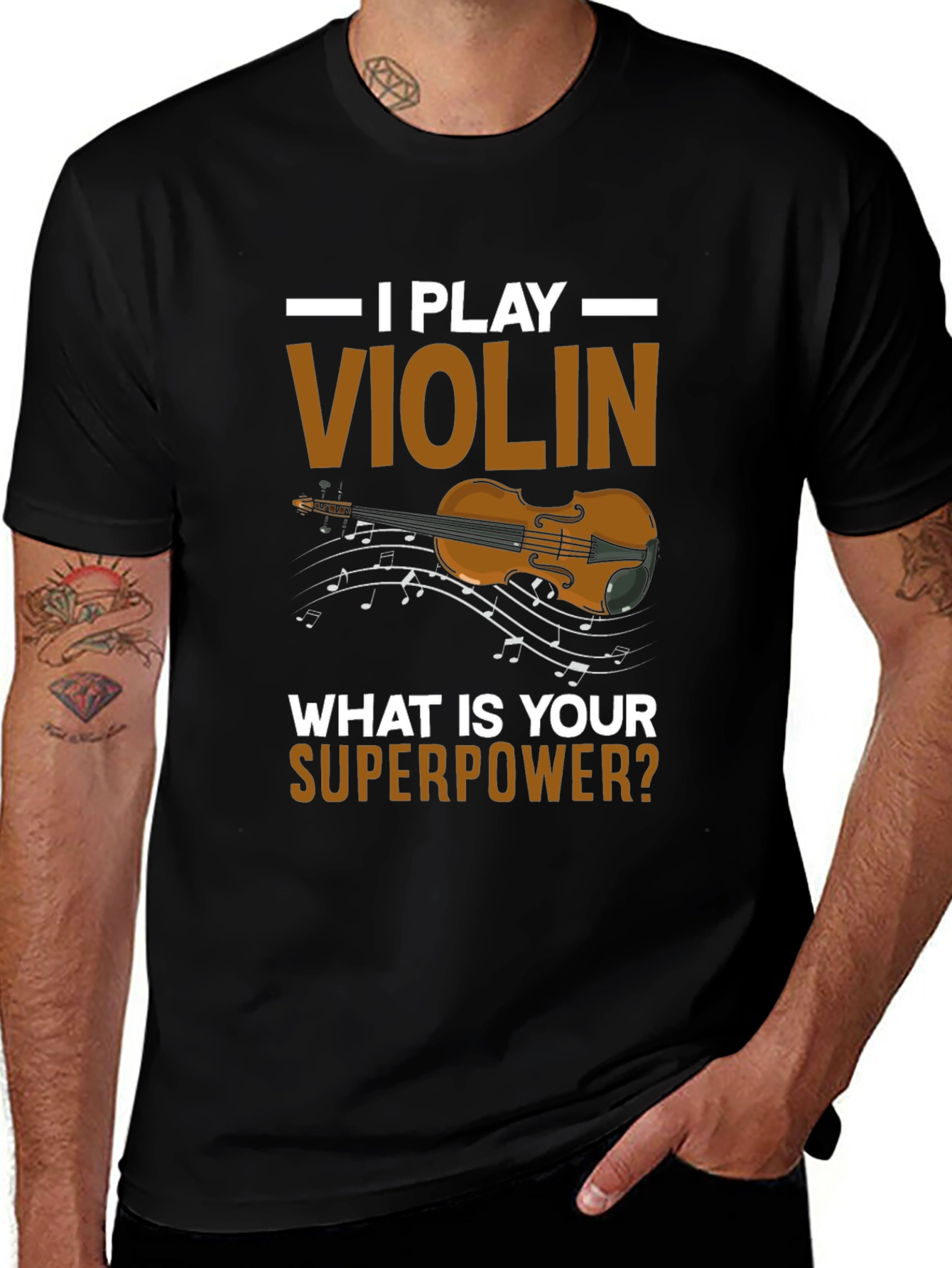 I Play Violin T-Shirt - Superpower Tee