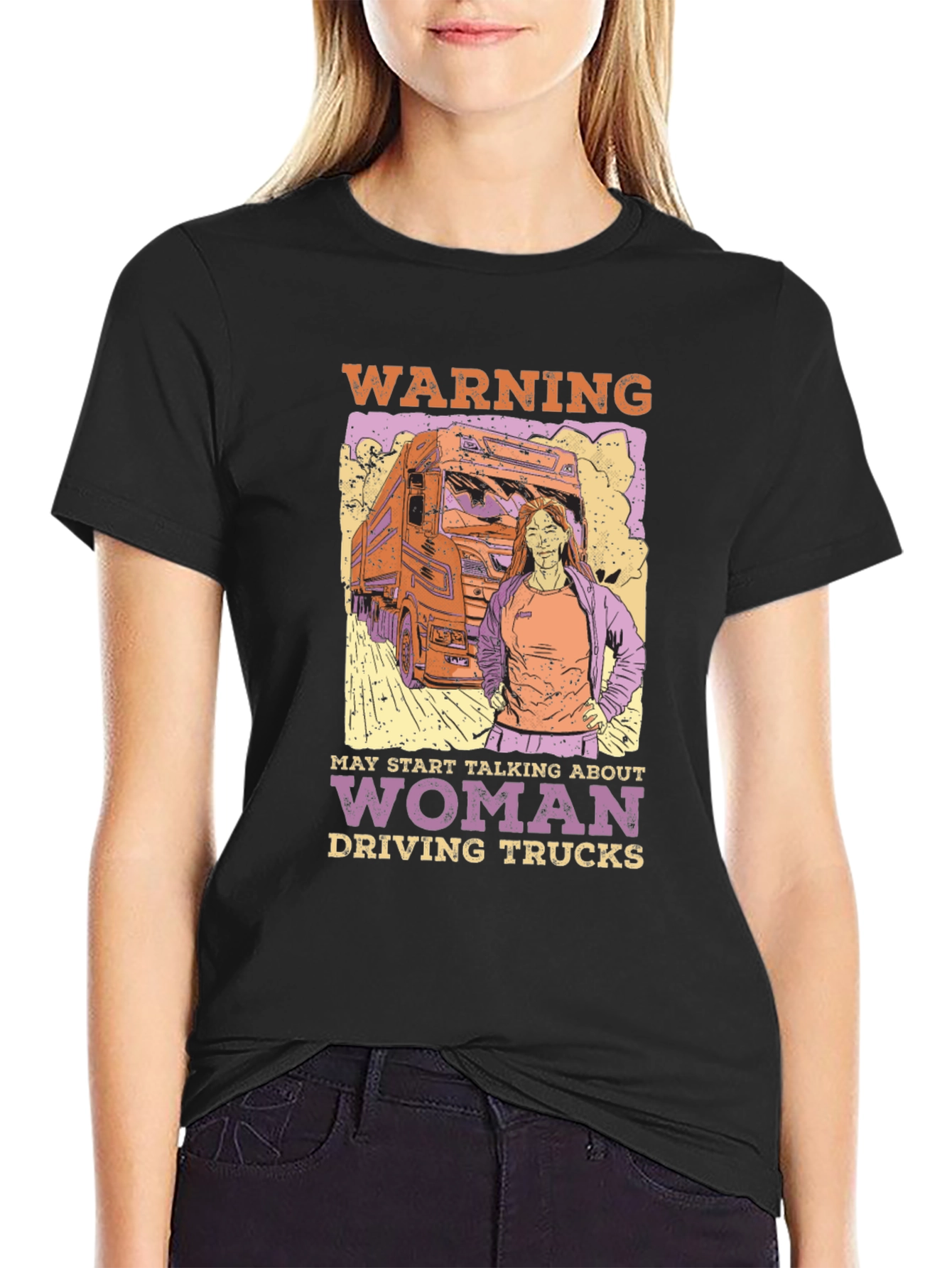 Woman Truck Driver Graphic Tee