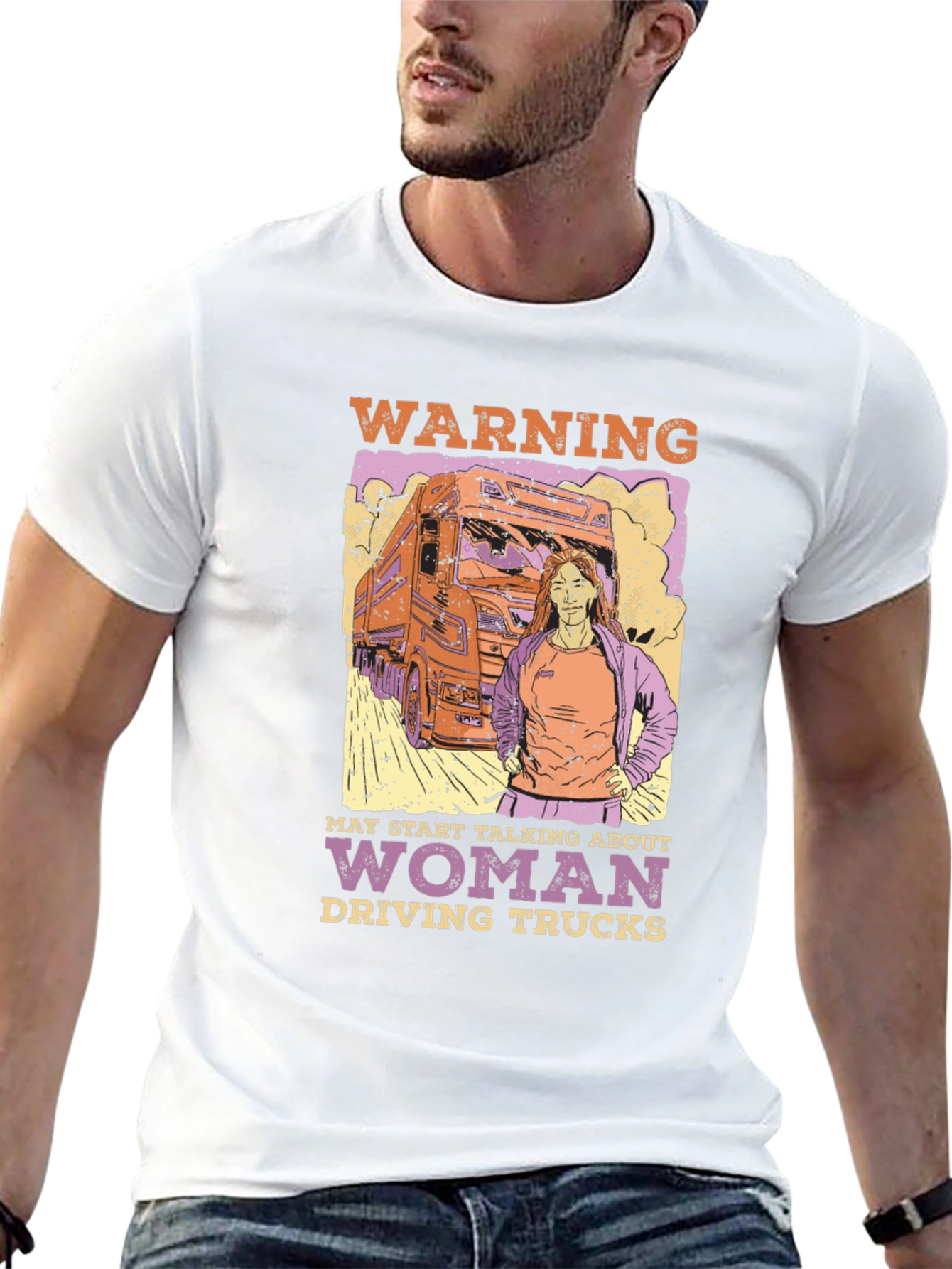 Woman Truck Driver Graphic Tee