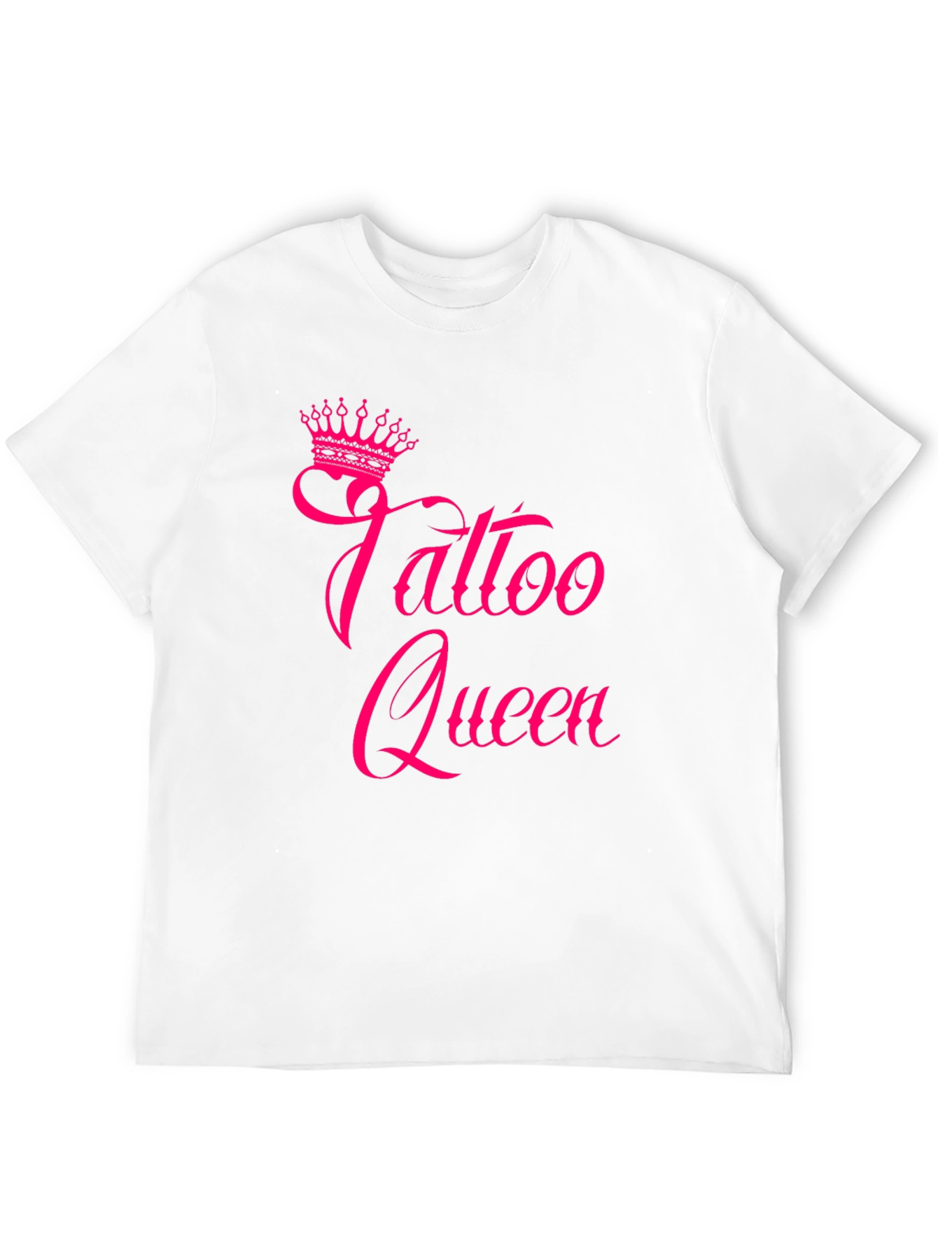 Tattoo Queen Black T-Shirt with Pink Print