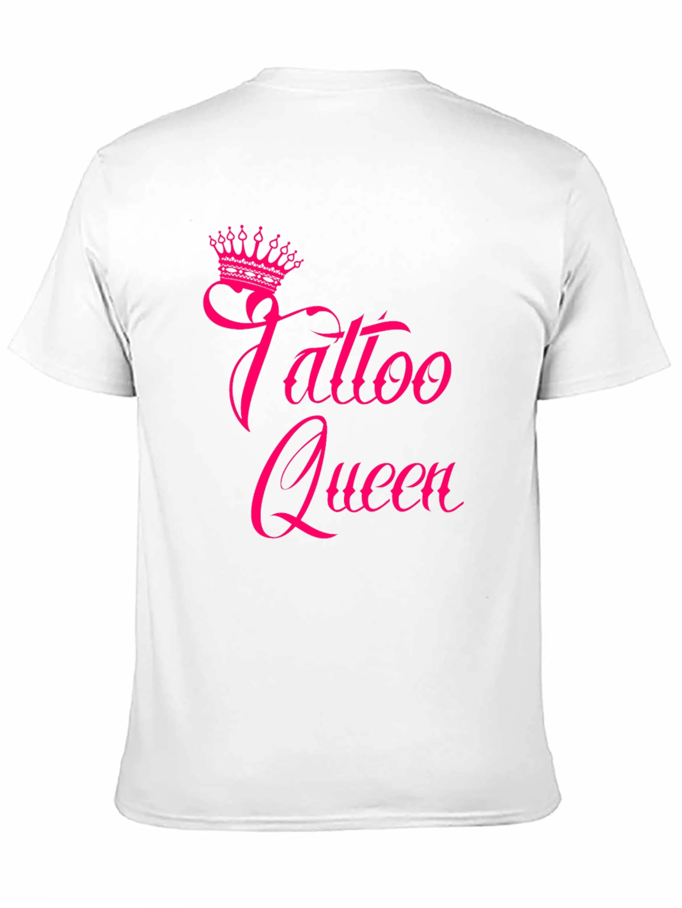 Tattoo Queen Black T-Shirt with Pink Print