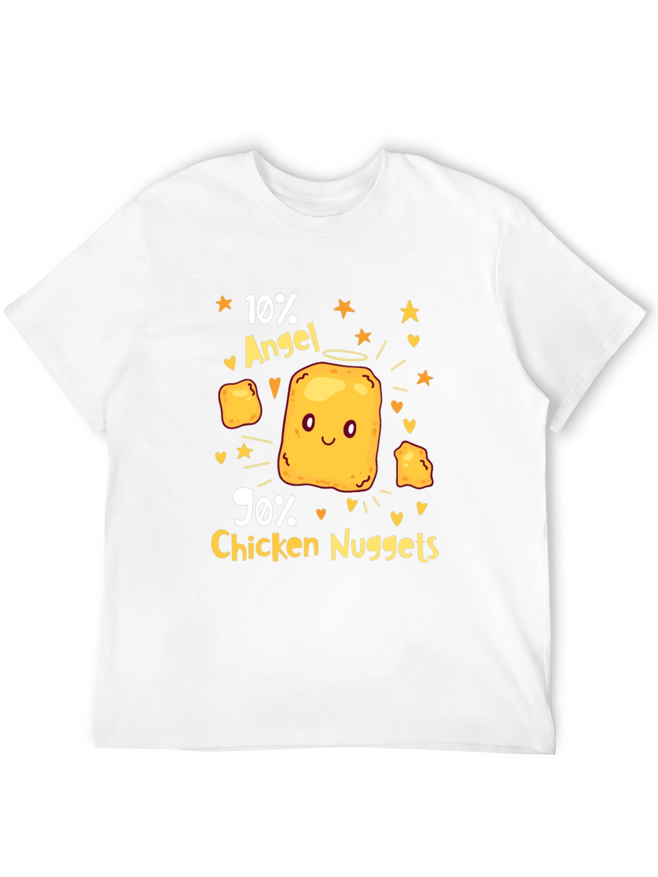 Funny 10% Angel 90% Chicken Nuggets Black T-Shirt