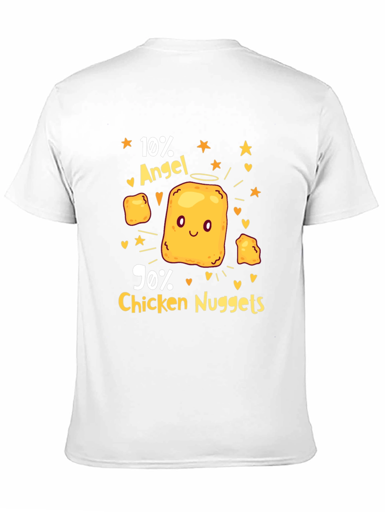 Funny 10% Angel 90% Chicken Nuggets Black T-Shirt