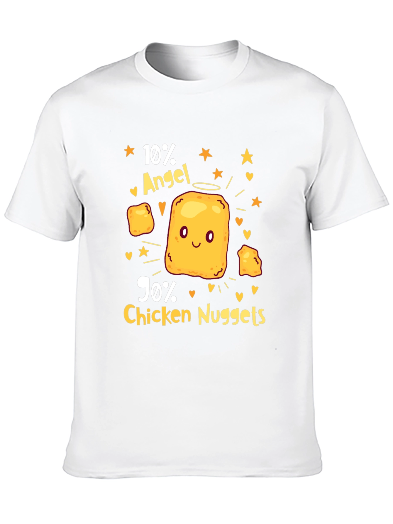 Funny 10% Angel 90% Chicken Nuggets Black T-Shirt