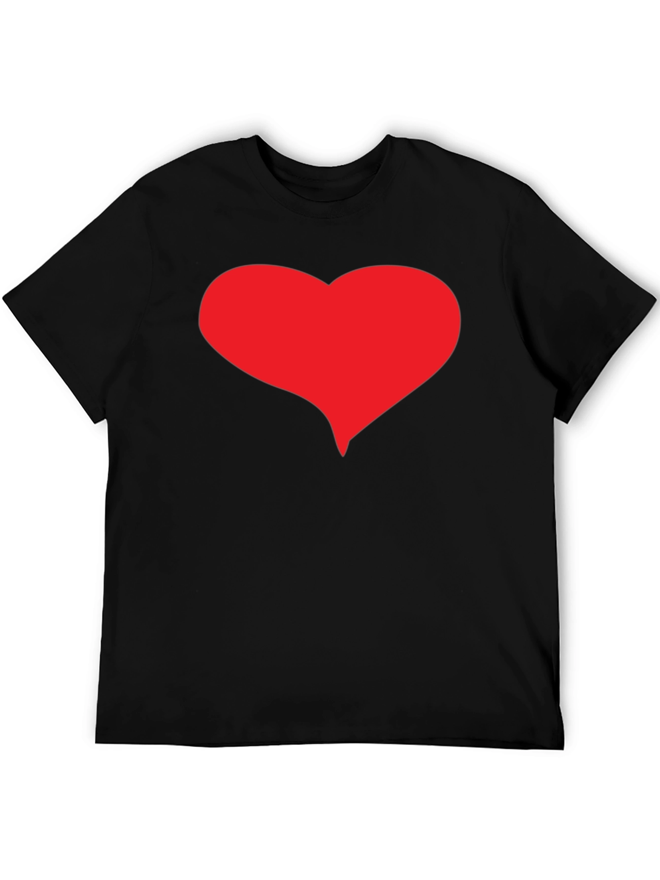 Red Heart Graphic Black T-Shirt